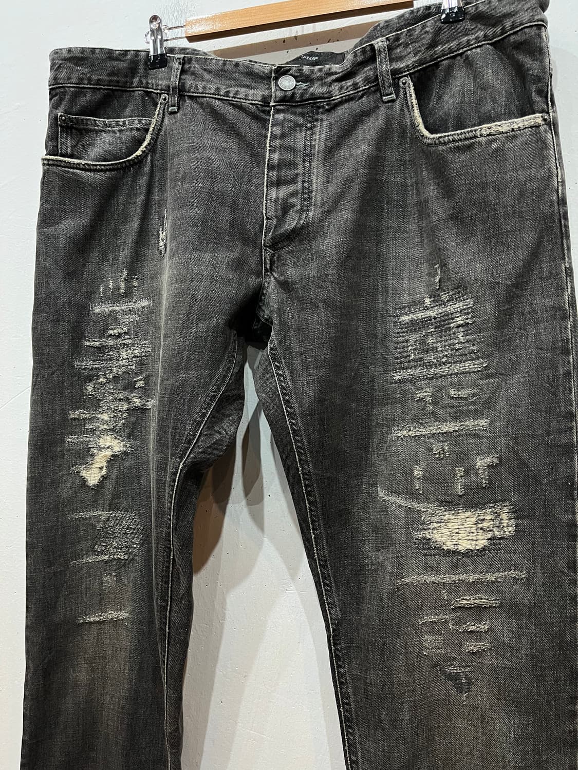 돌체앤가바나 14골드 디스 워시드 블랙 데님팬츠  상품이미지6