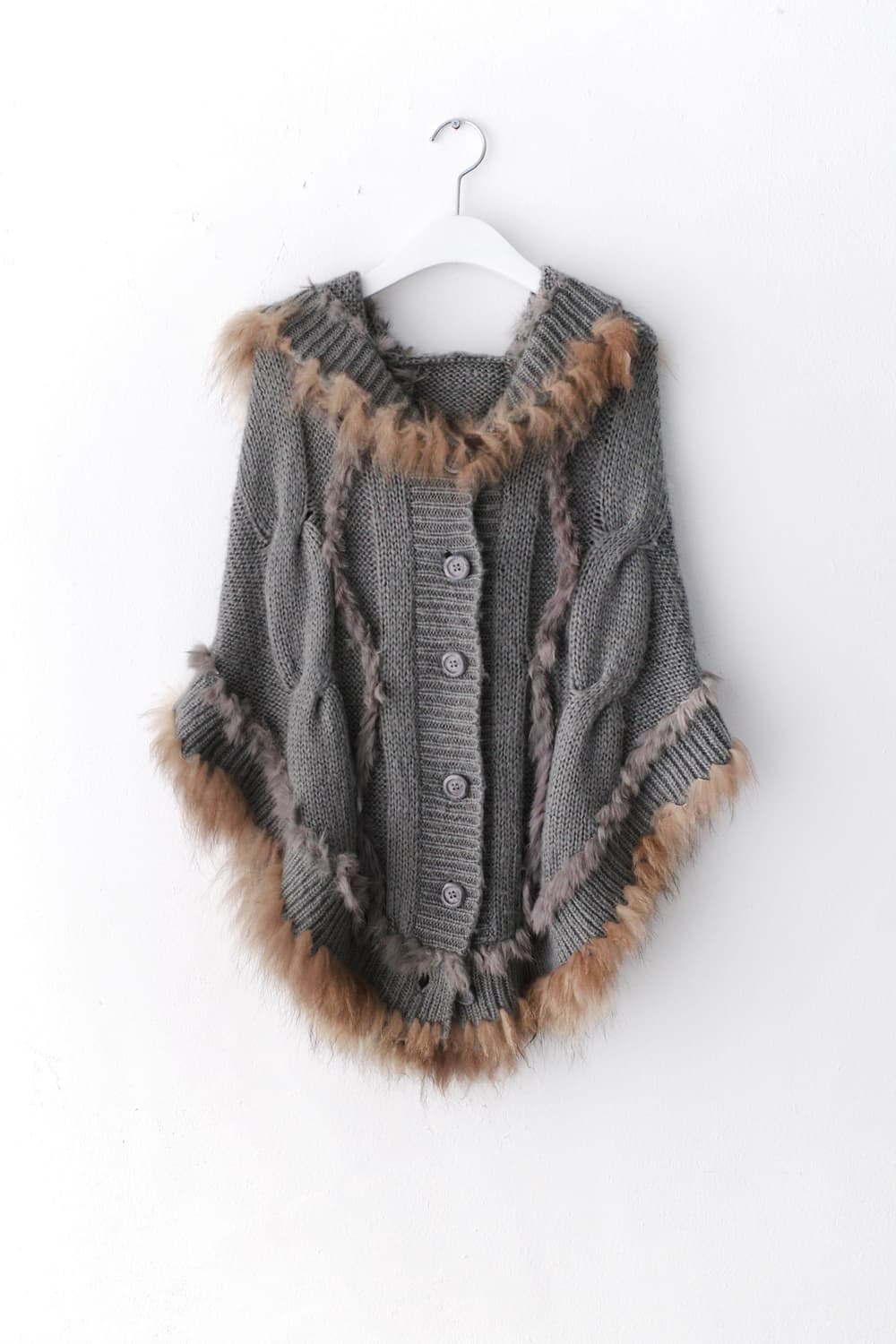 fur grunge cape 상품이미지1