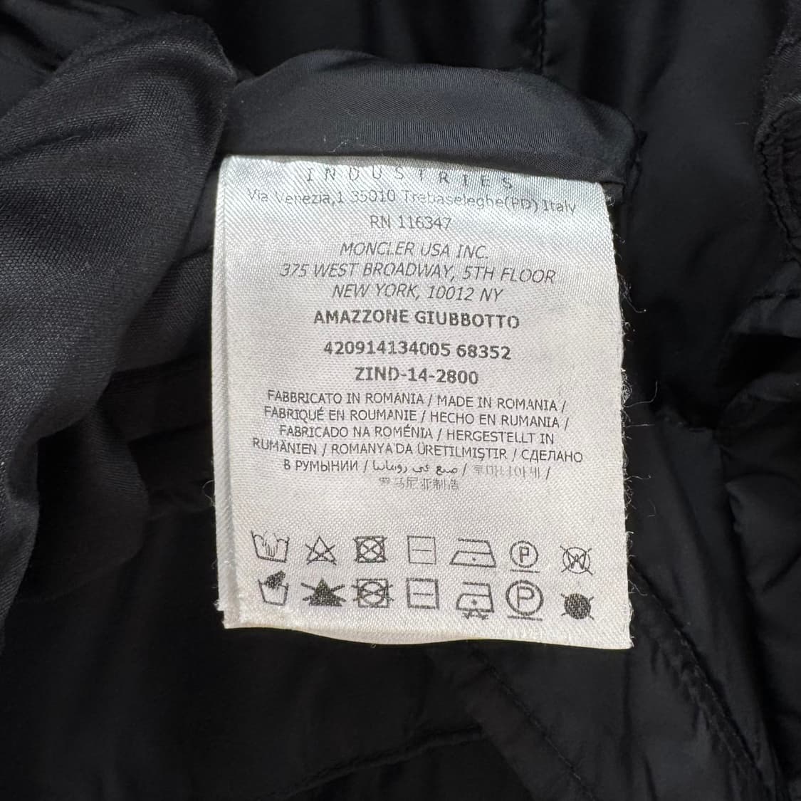 [2사이즈] 몽클레어 견장 패딩 집업 자켓 블랙 상품이미지9