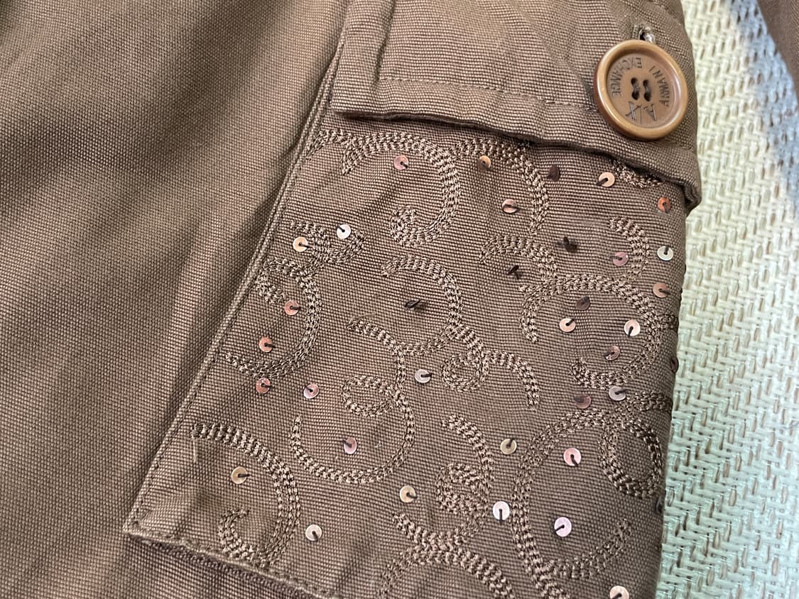 아르마니 익스체인지 스팽글 보아카라 롱 코트 상품이미지7