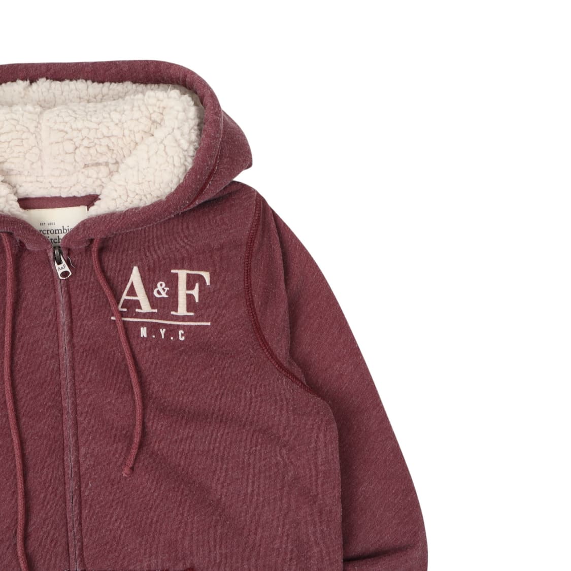 아베크롬비 버건디 쉐르파 후드집업 상품이미지3