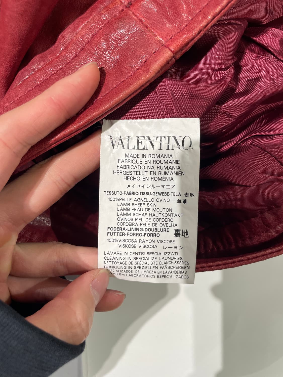 레드 발렌티노 레드 프릴 글로시 램스킨 레더 자켓  상품이미지8