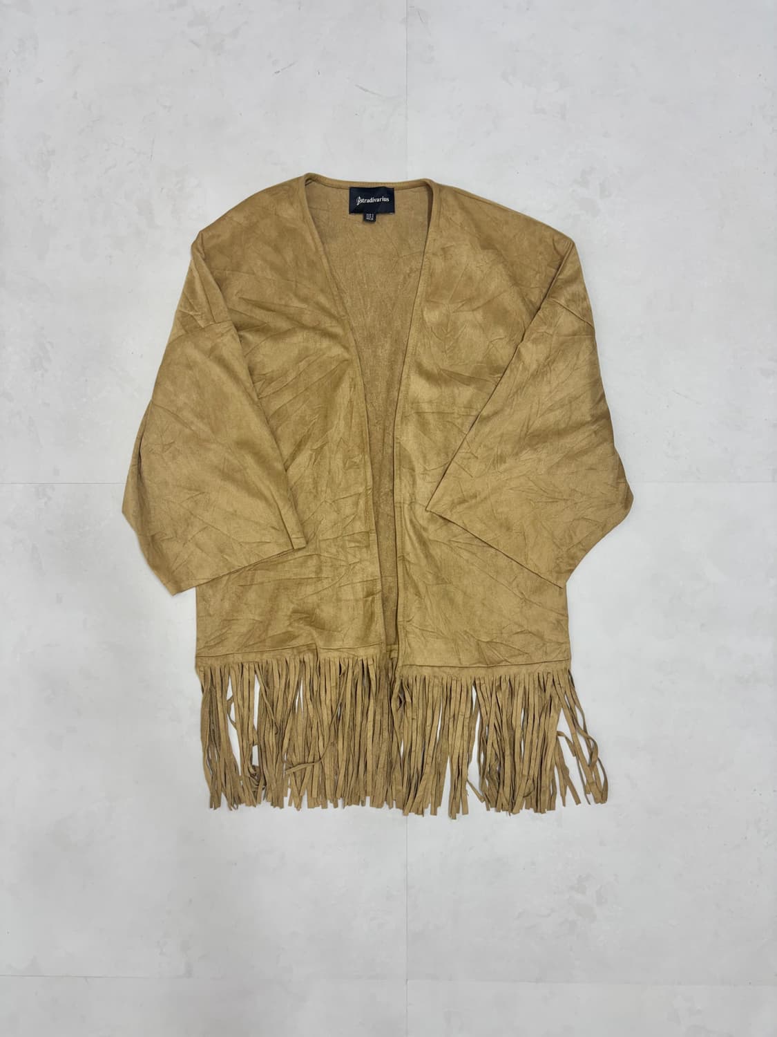 TASSEL SUEDE OPEN SHIRT CARDIGAN 상품이미지1