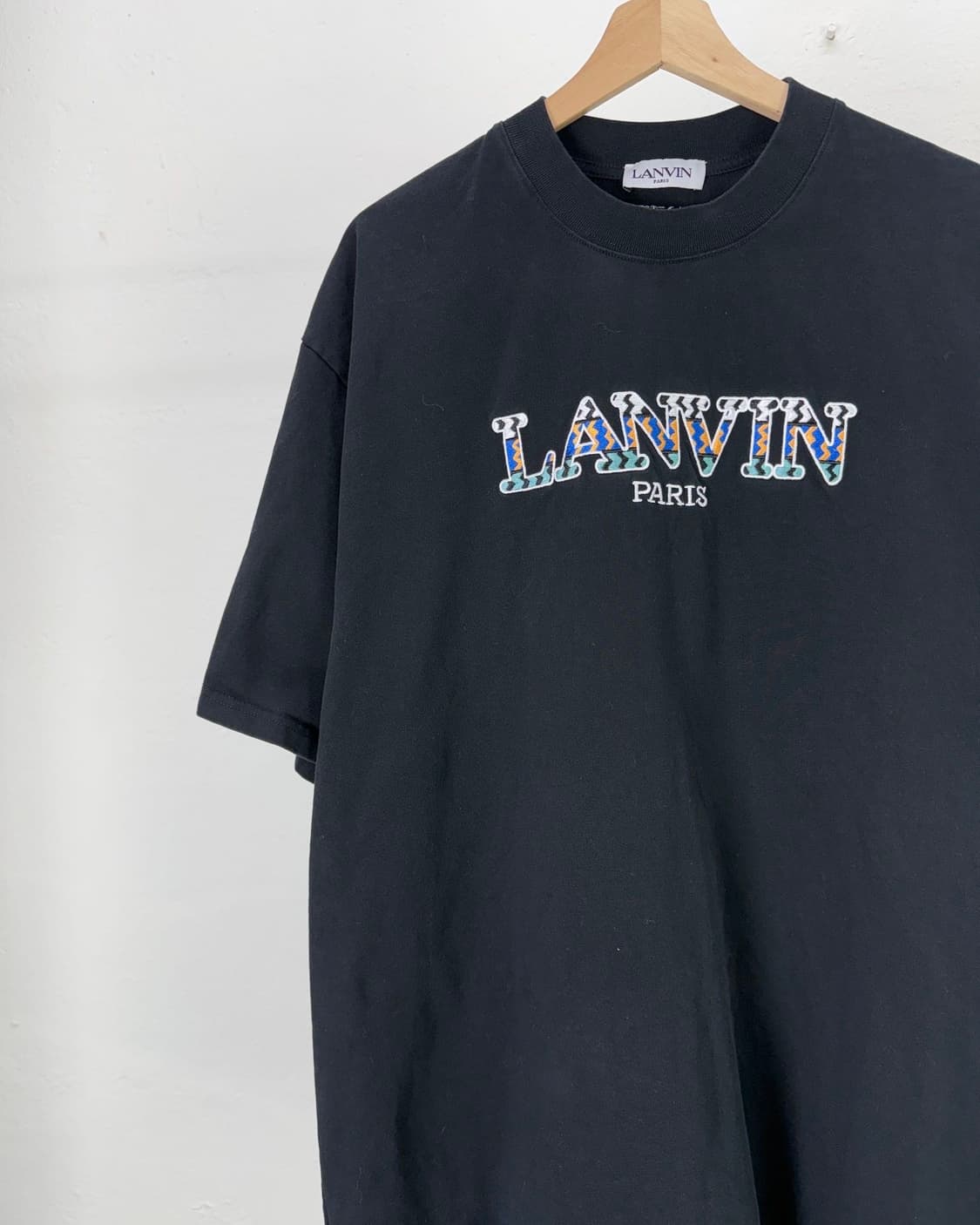 랑방 블랙 다인 로고 크루넥 하프 티셔츠 상품이미지2