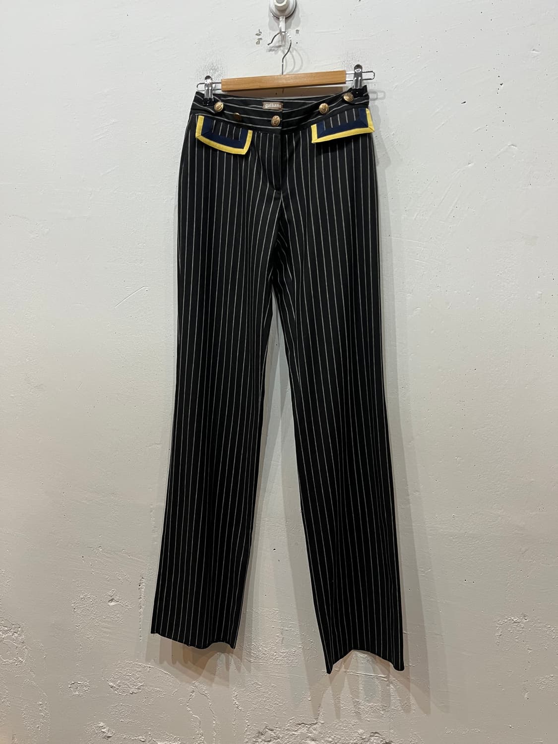 존 갈리아노 로우라이즈 스트라이프 울 팬츠 우먼즈 상품이미지2