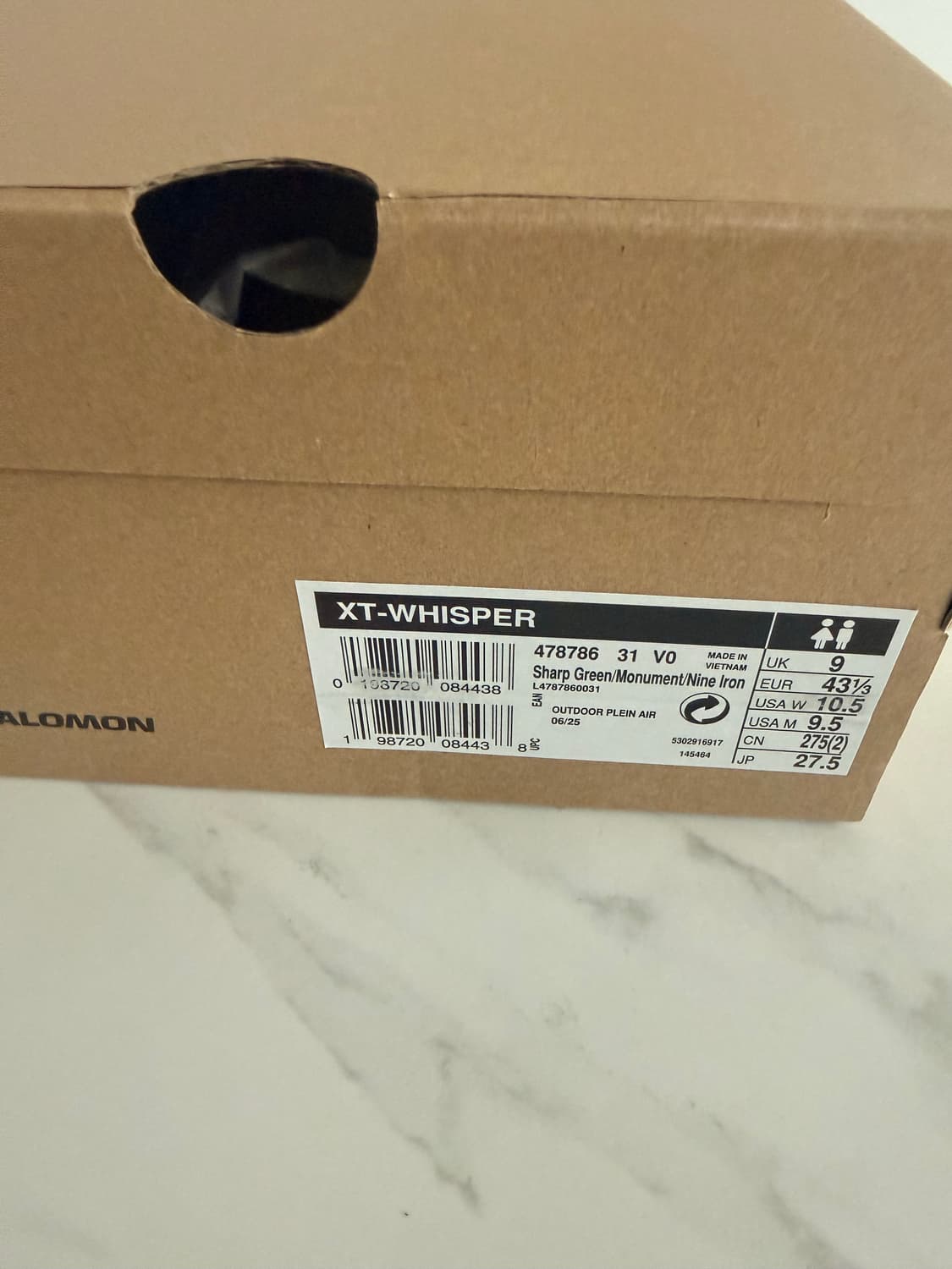 살로몬 위스퍼 그린 280size  새상품 팝니다. 상품이미지5