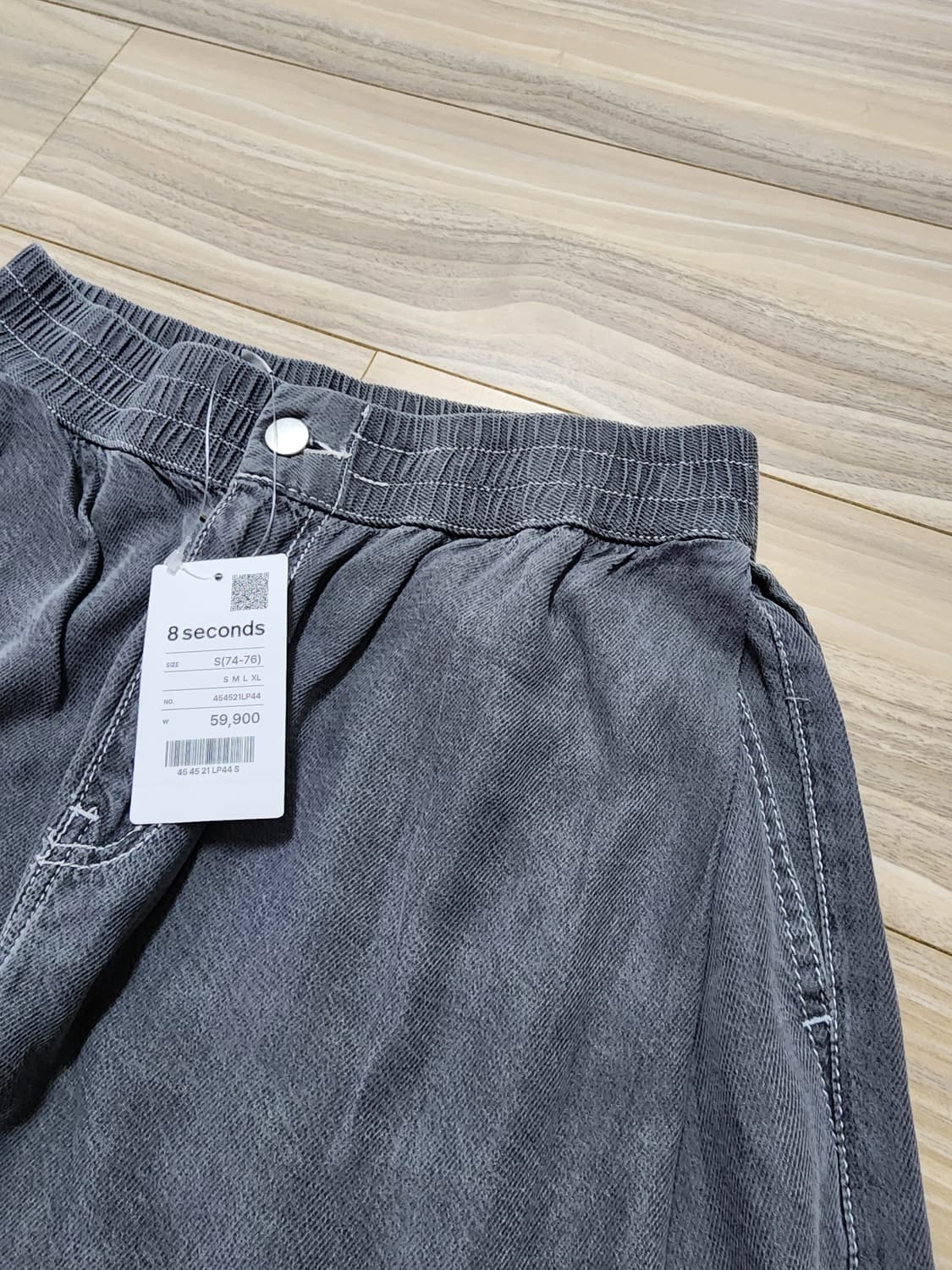 에잇세컨즈밴딩데님팬츠그레이 상품이미지5