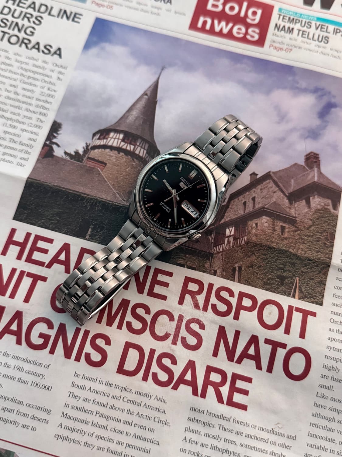 세이코 Seiko Actus 5 시스루백 데이 데이트 오토매틱 상품이미지2