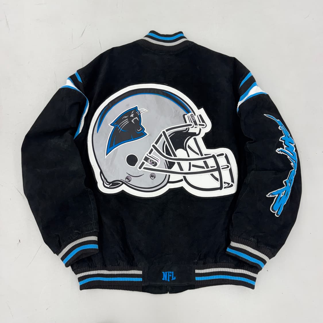 NFL 90s 캘리포니아 팬더스 올드스쿨 스웨이드 레더 가죽자켓 상품이미지3