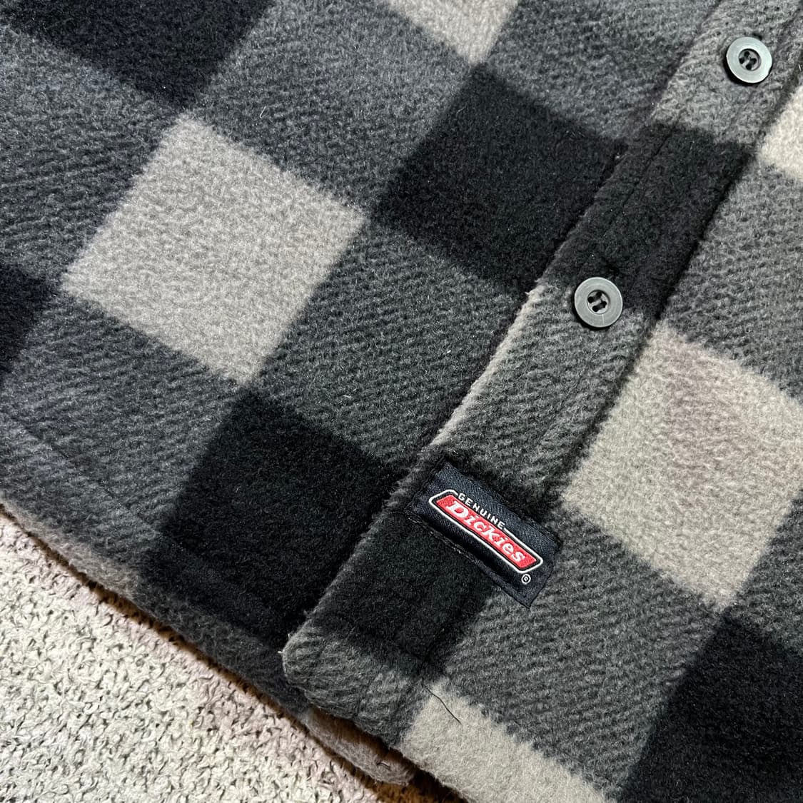 디키즈 타탄 체크 셔츠 누빔 플리스 자켓 상품이미지2