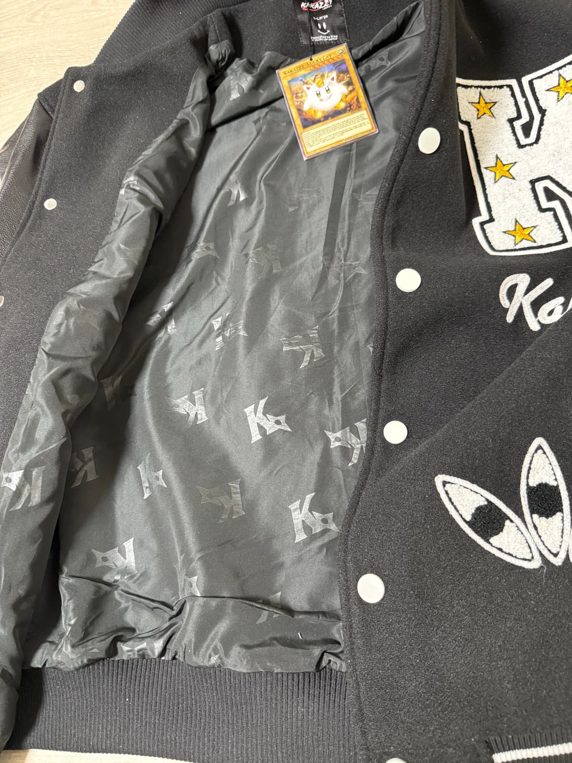 카카지 kakazzy 바시티 자켓 블랙 XL 상품이미지3