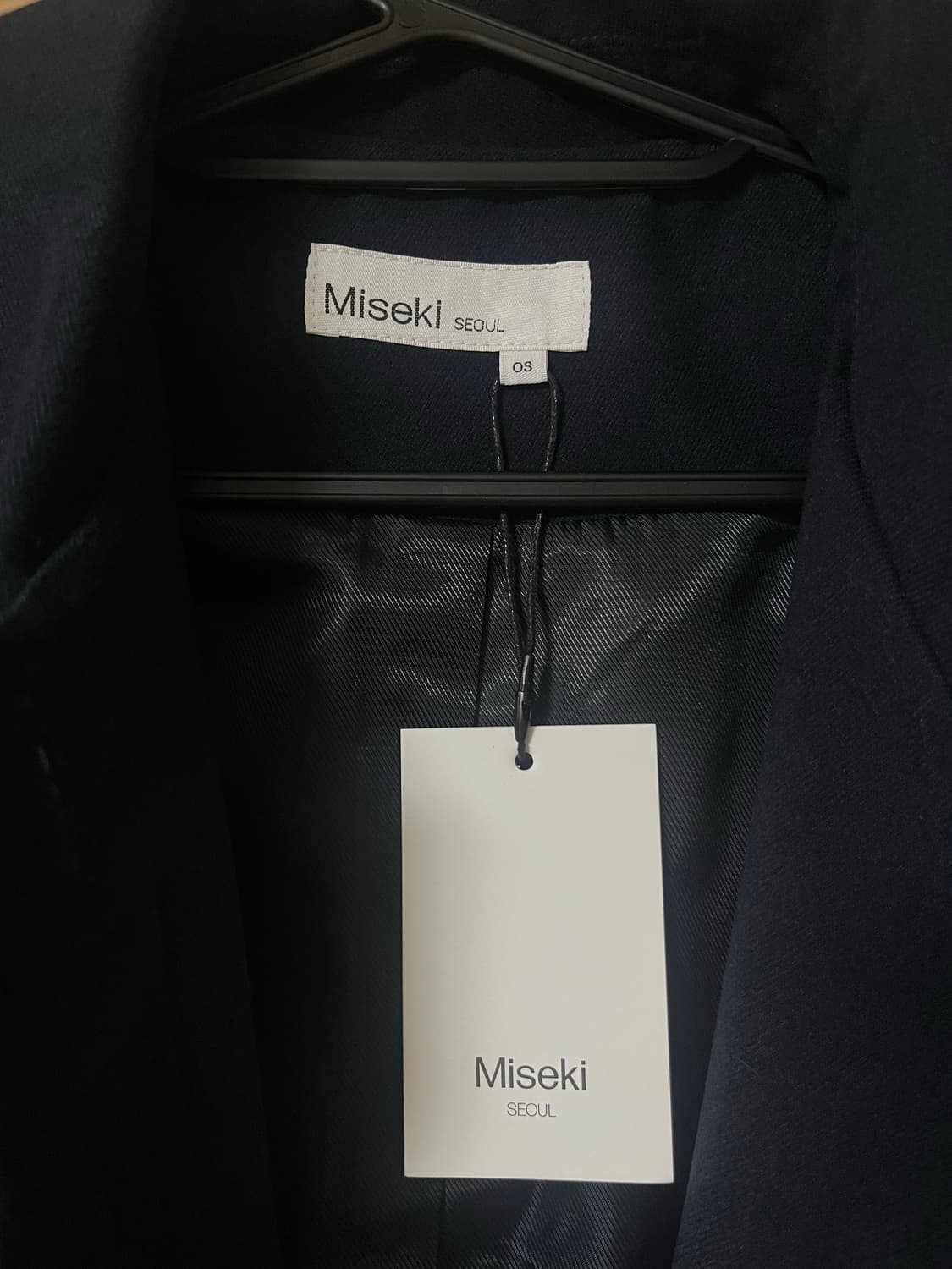 미세키서울 Round collar jacket NAVY 상품이미지2