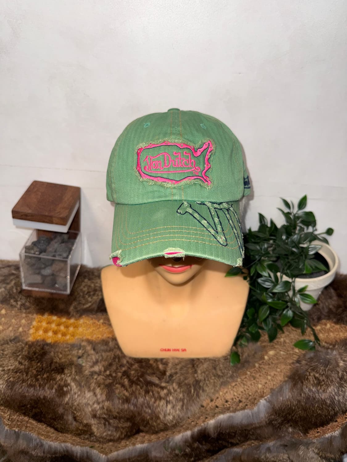 Von Dutch pink green logo ball cap 상품이미지5