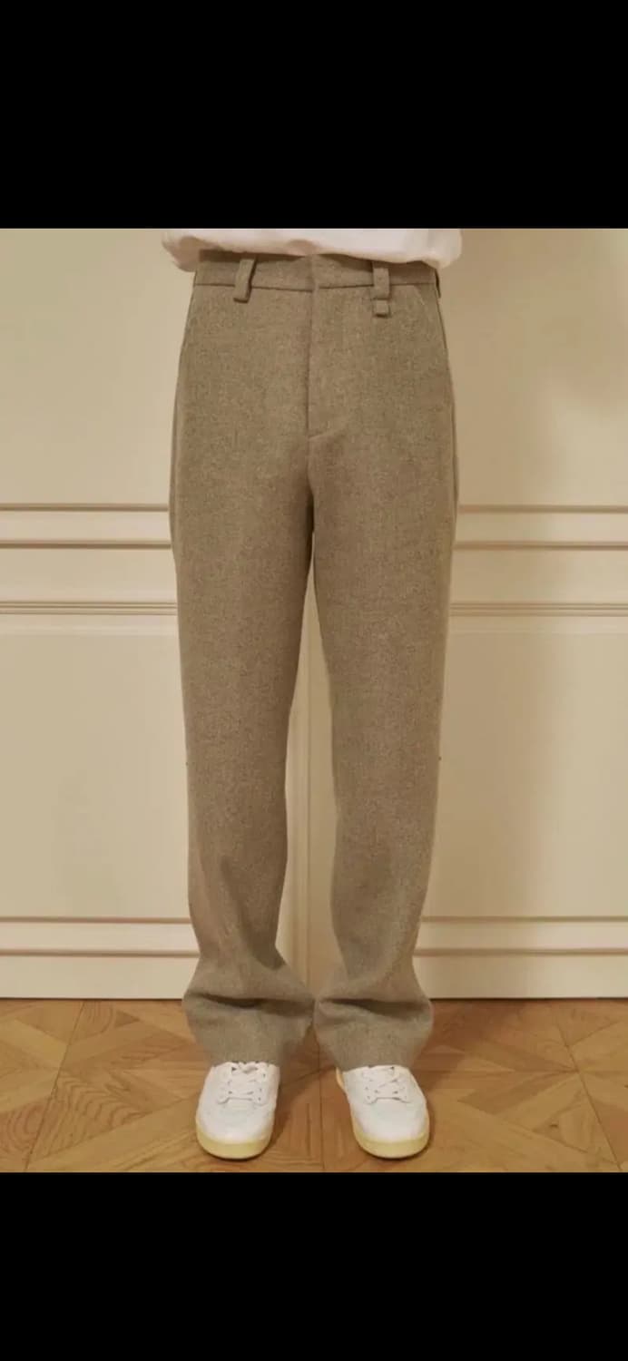 새상품 STU 스냅 울 슬랙스 L 상품이미지1