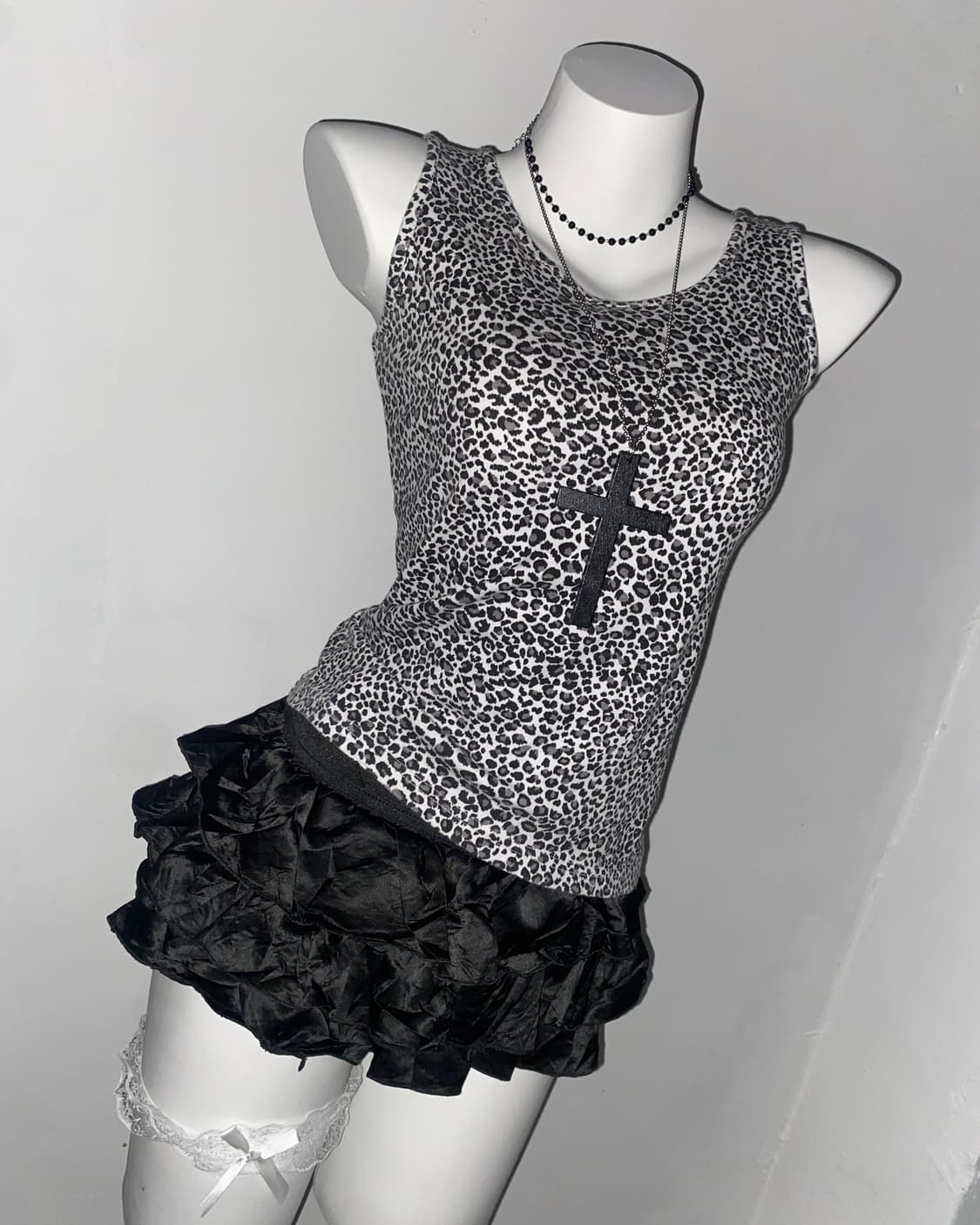 Leopard Cross-Bac Sleeveless Top 상품이미지2