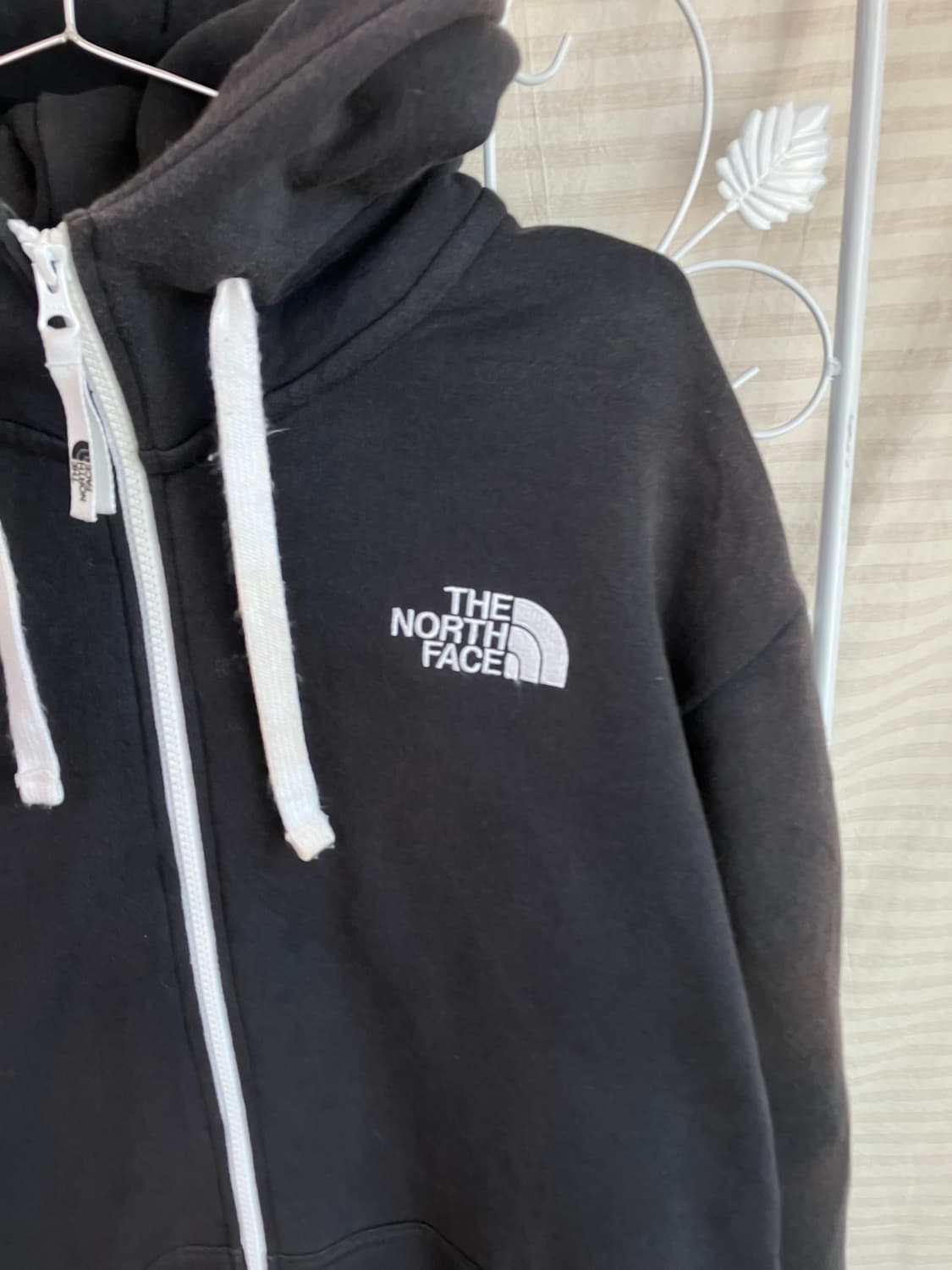 빈티지 노스페이스 자수 블랙 후드 집업 y2k 스트릿 갸루 펑키 일본빈티 상품이미지5