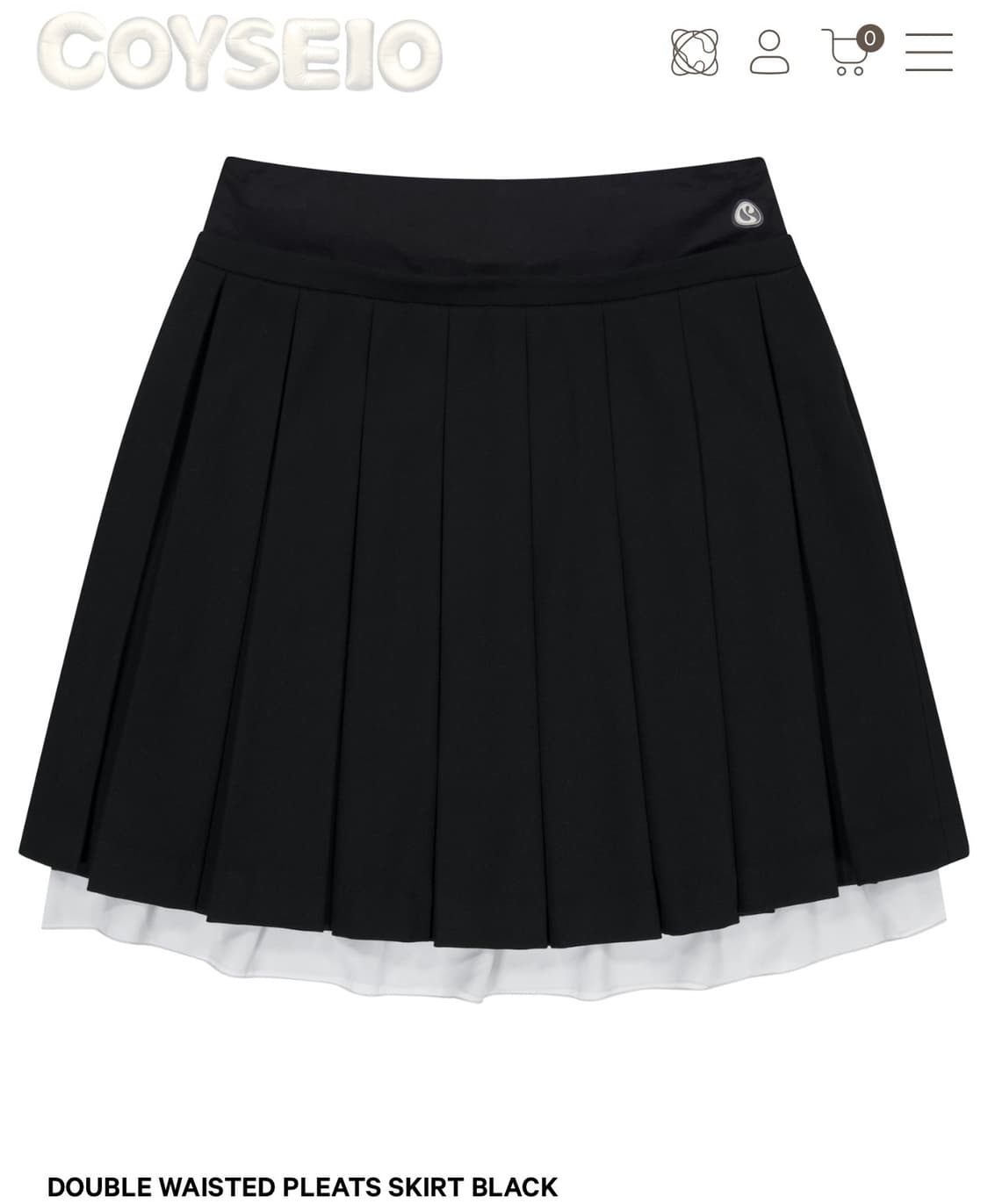 코이세이오 리본 자켓+ 플리츠 스커트 블랙 상품이미지2