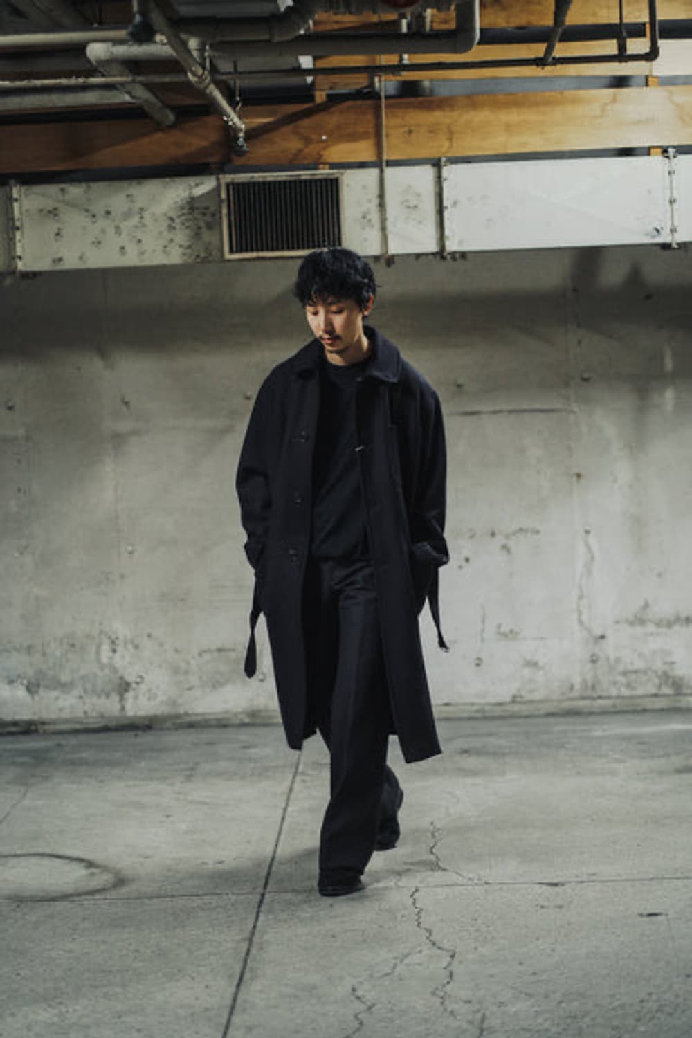 [1] 코모리 24aw 울 캐시미어 밀리터리 코트 dark navy 상품이미지2