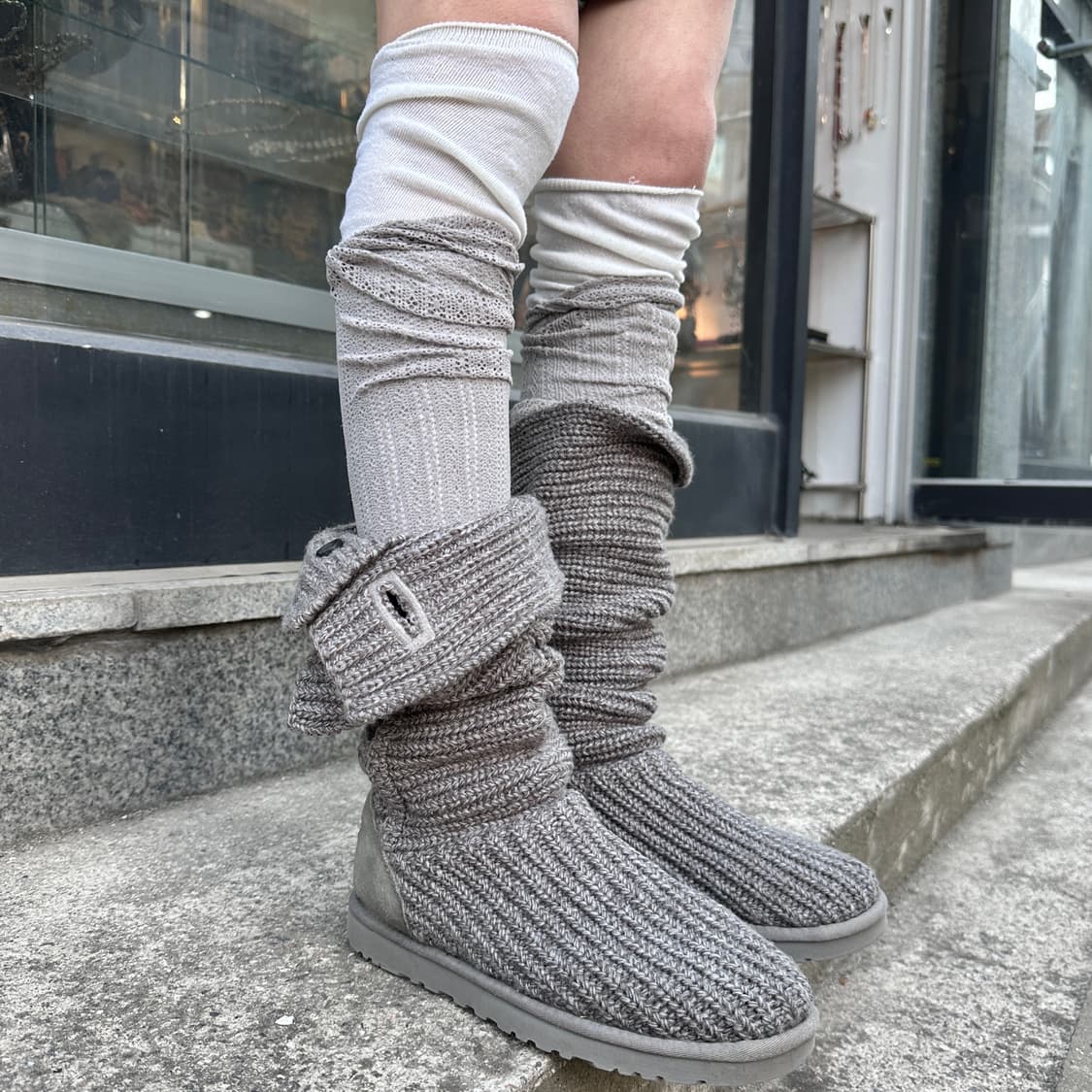 00s 그레이 니트 어그 카디 부츠 상품이미지4