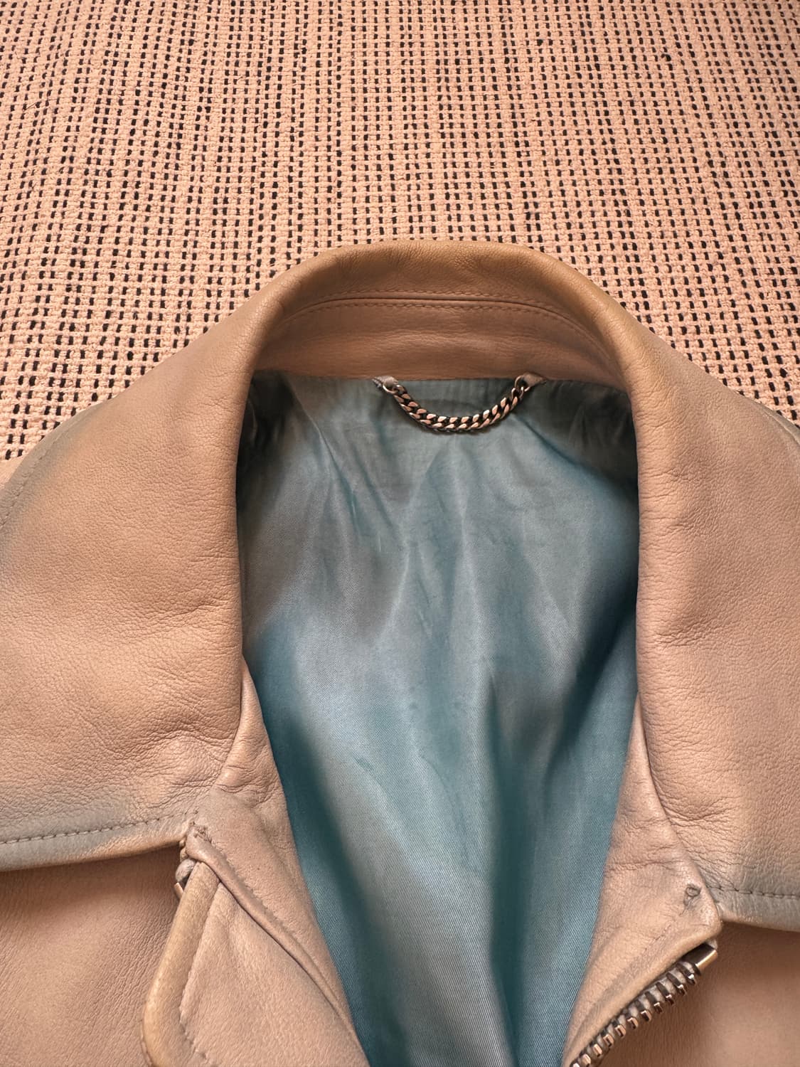 솔리드옴므 22ss 블루 레더 블루종 자켓 상품이미지6