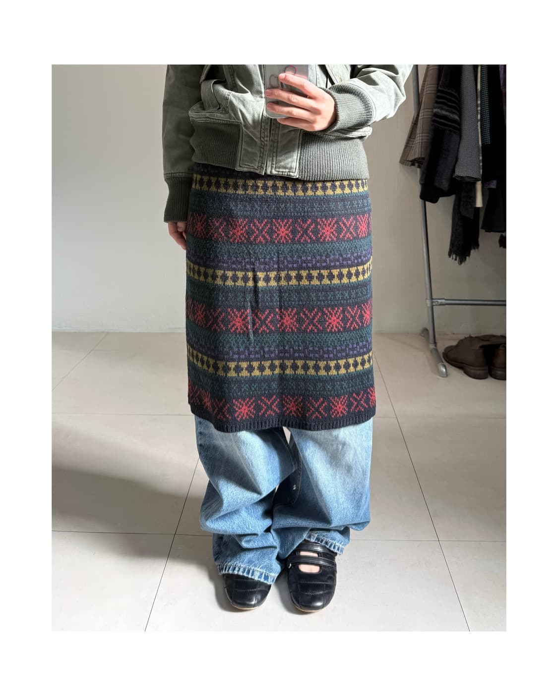 빈티지 니트 스커트 상품이미지1