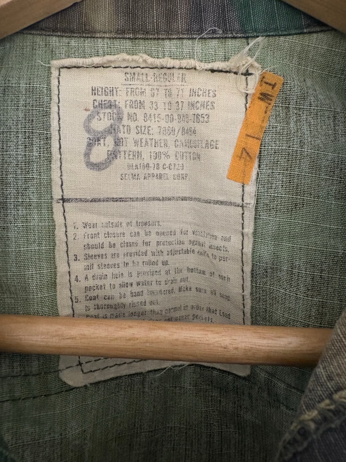 70's U.S Army R.D.F Fartigue Jacket. 상품이미지4