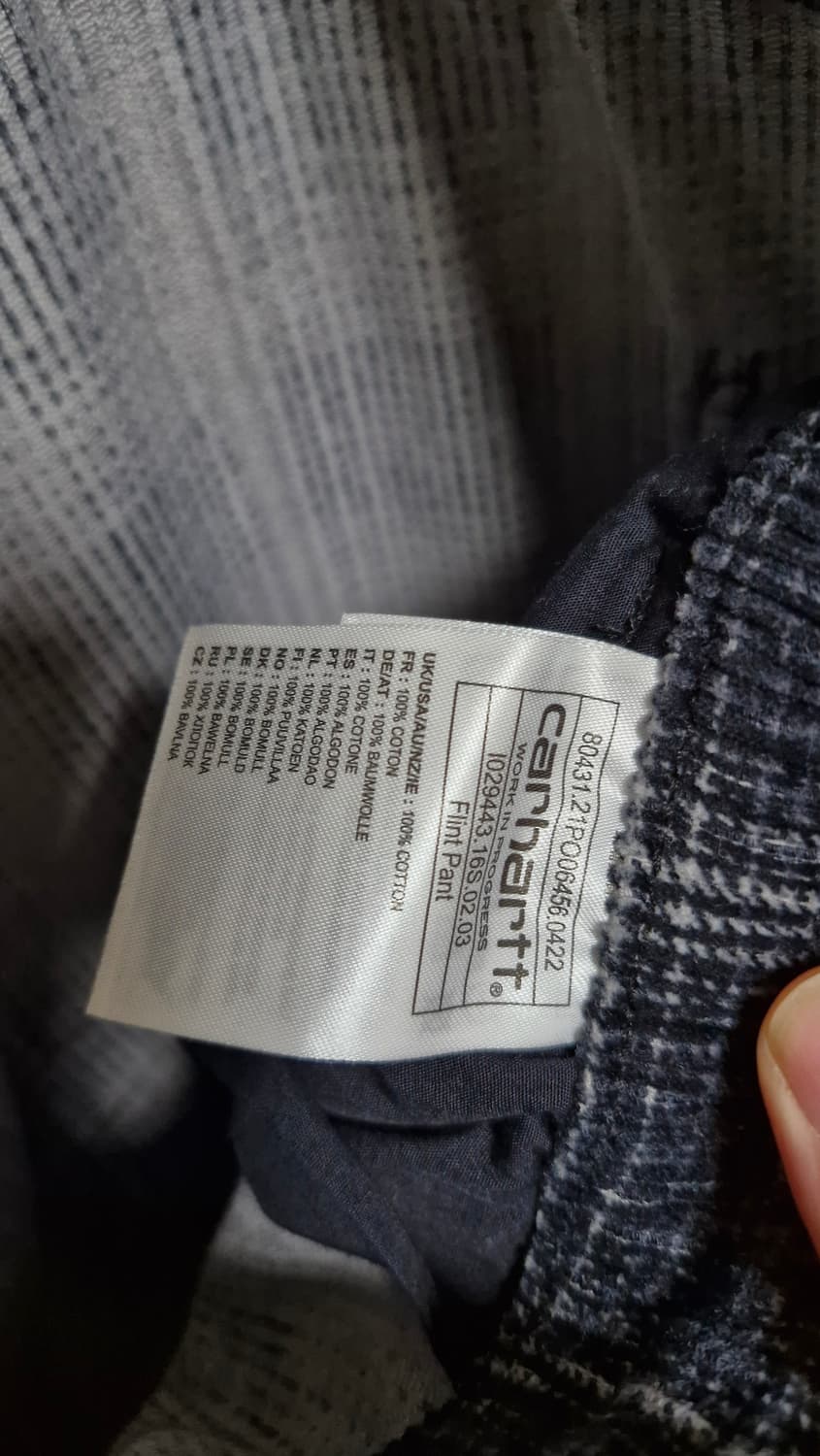 칼하트 체크 코듀로이 팬츠 34-36 상품이미지6