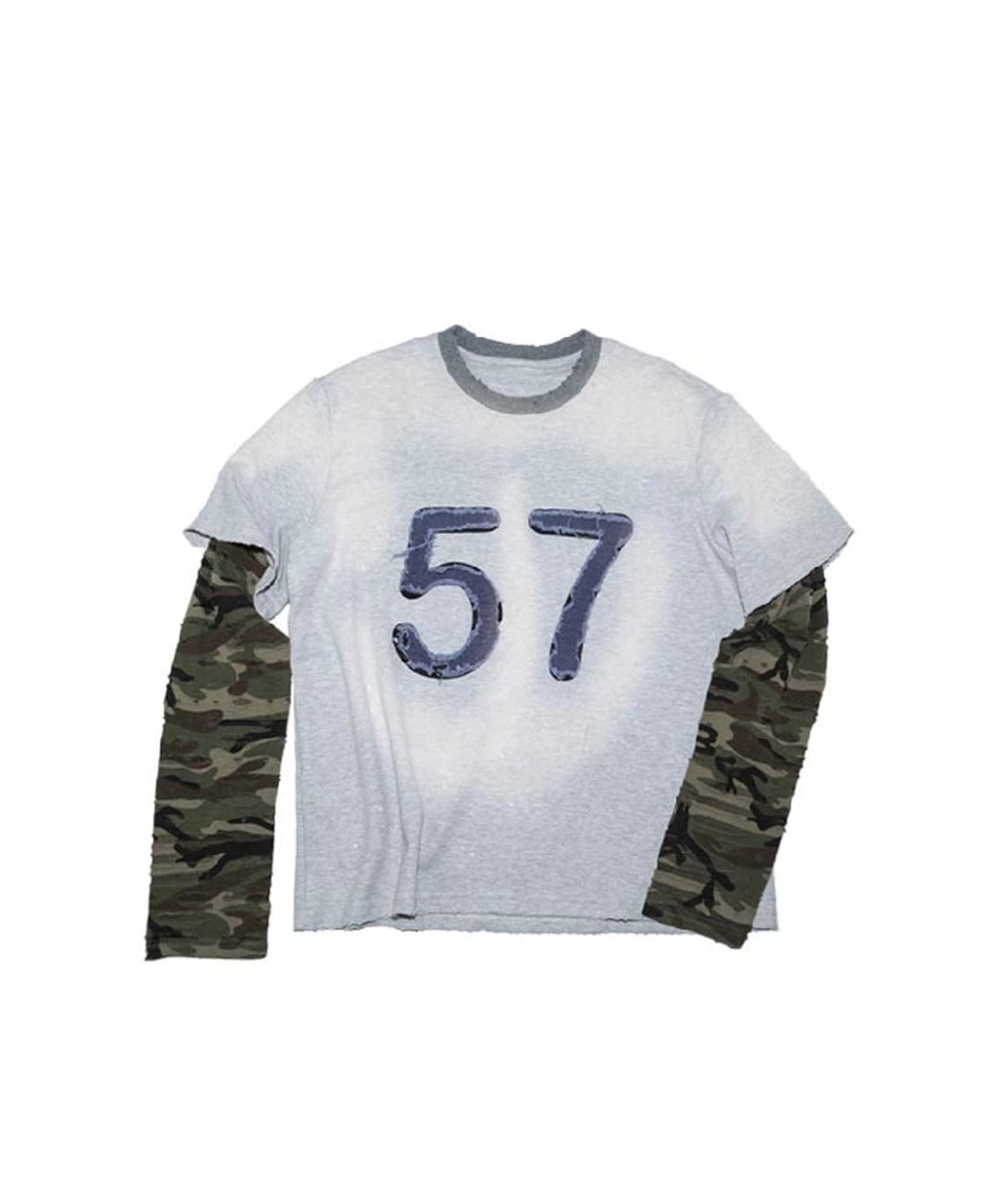 [TRE CLUB] Fake Two Piece Camouflage Lon 상품이미지3