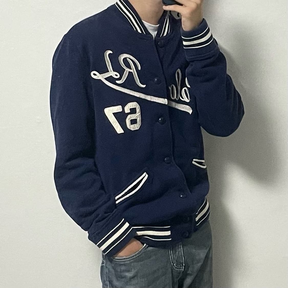 스웻 바시티 자켓 상품이미지2