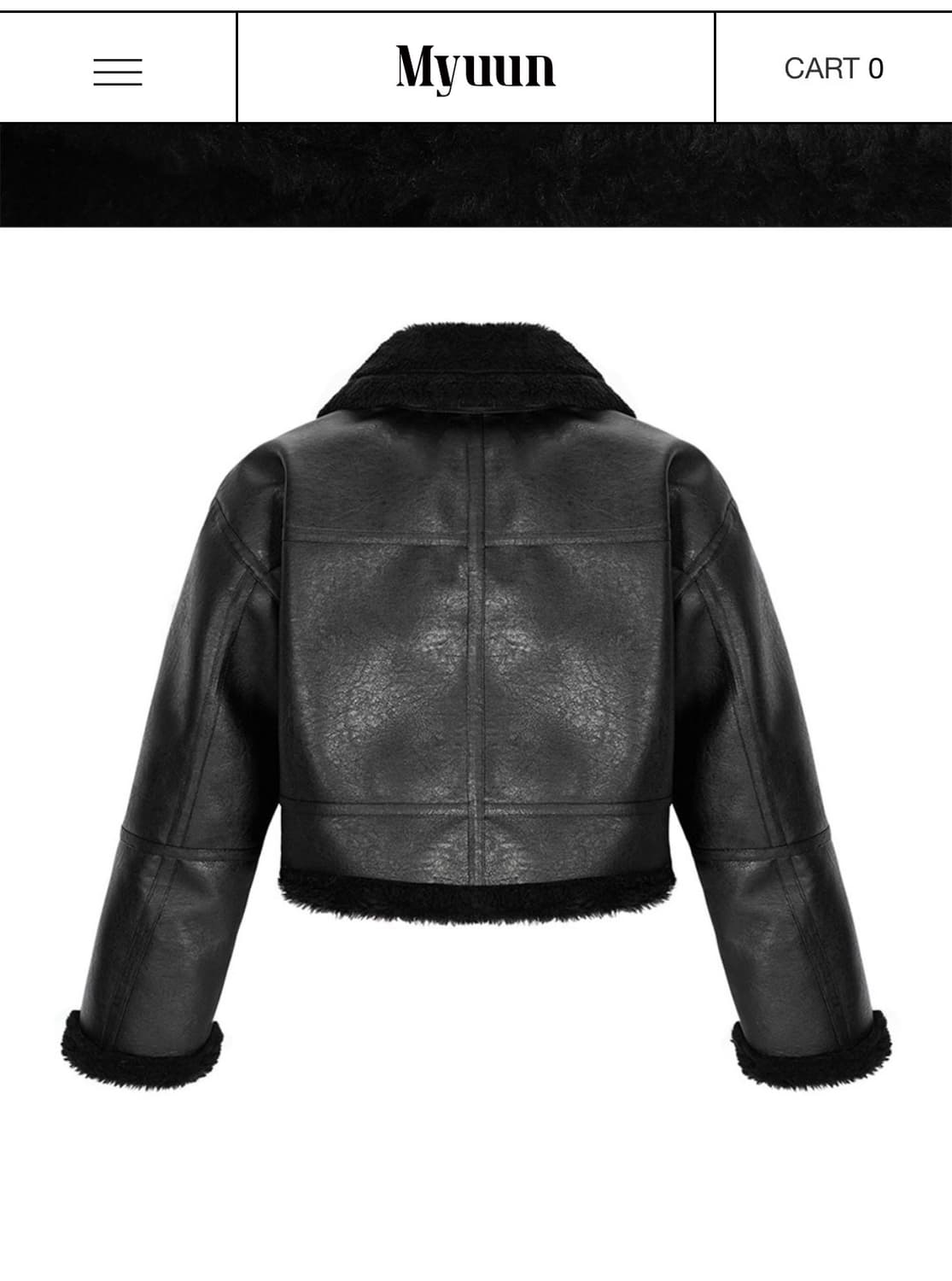 뮨 Myuun 무스탕 블랙 상품이미지7