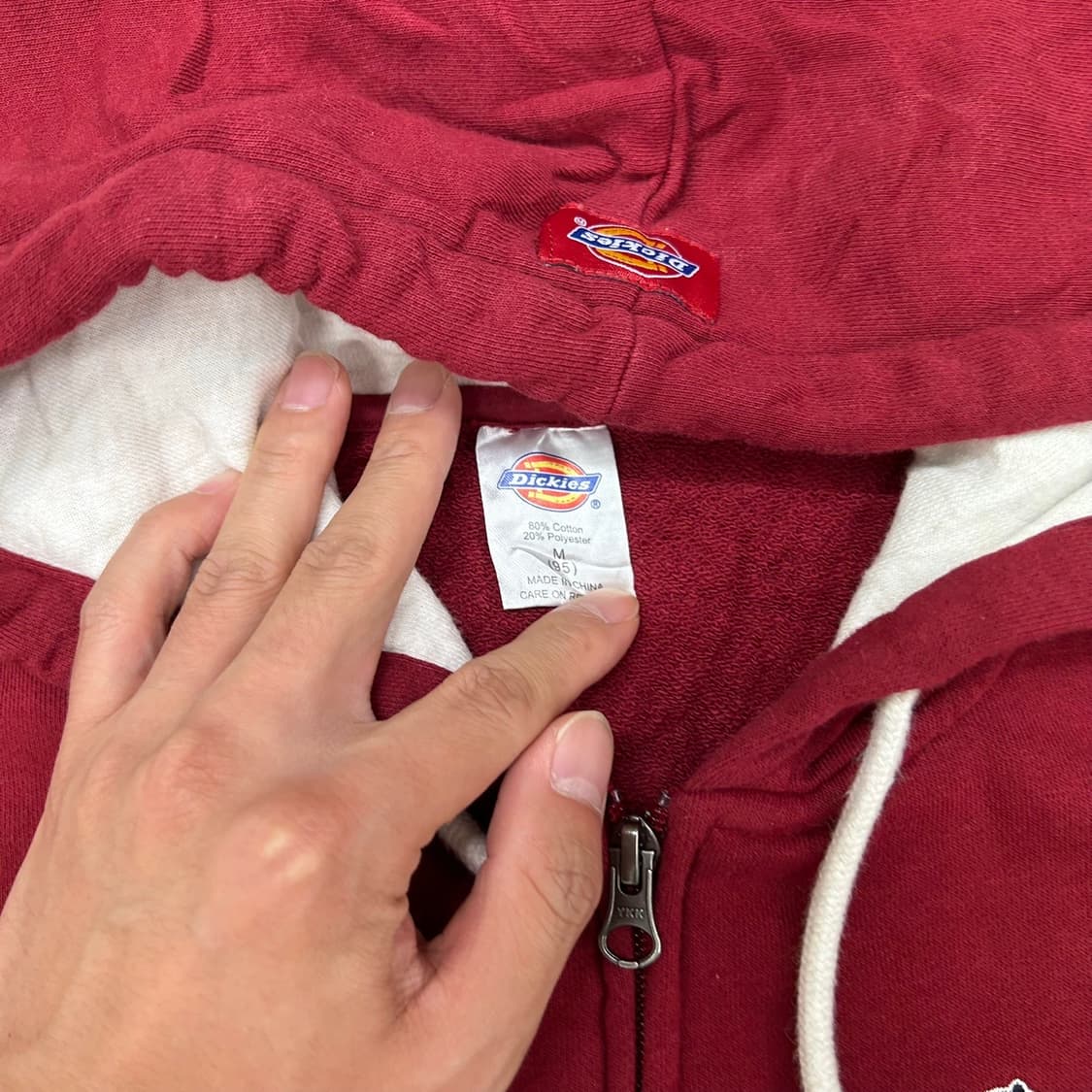 Dickies burgundy raglan hood zip-up 상품이미지7
