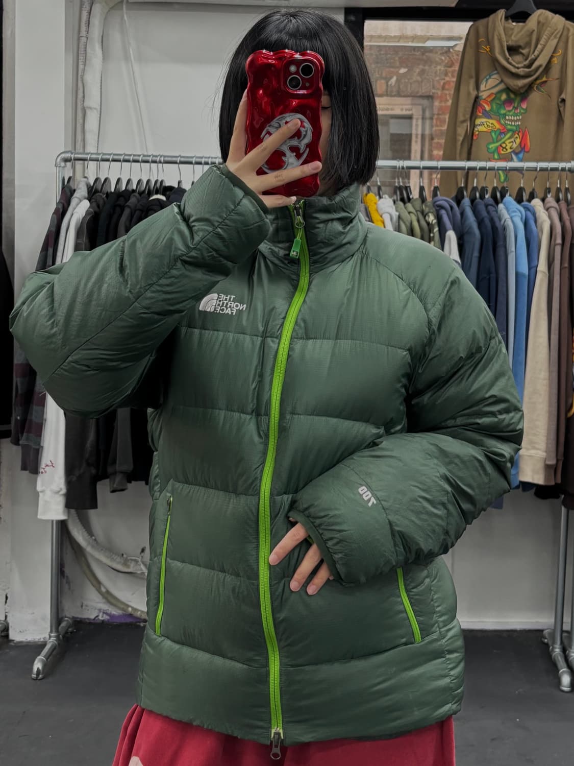 노스페이스 700 엘리시움 그린 패딩  상품이미지2