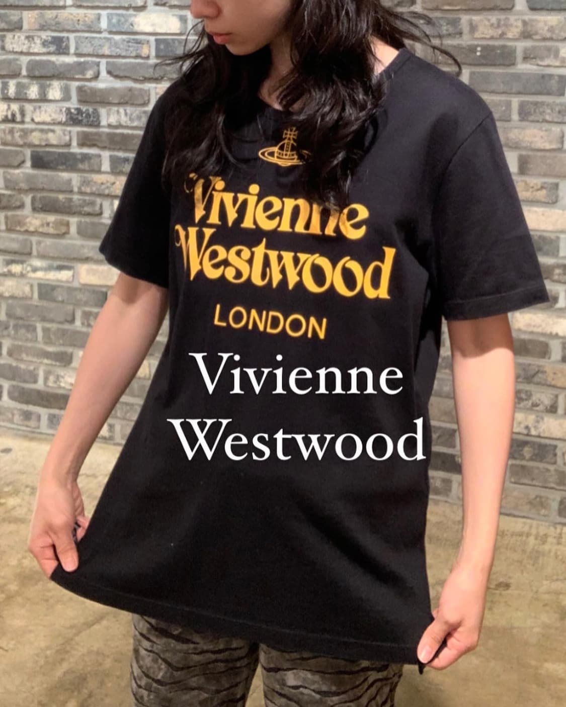 비비안 웨스트우드 코튼 프린팅 디테일 티셔츠 상품이미지1