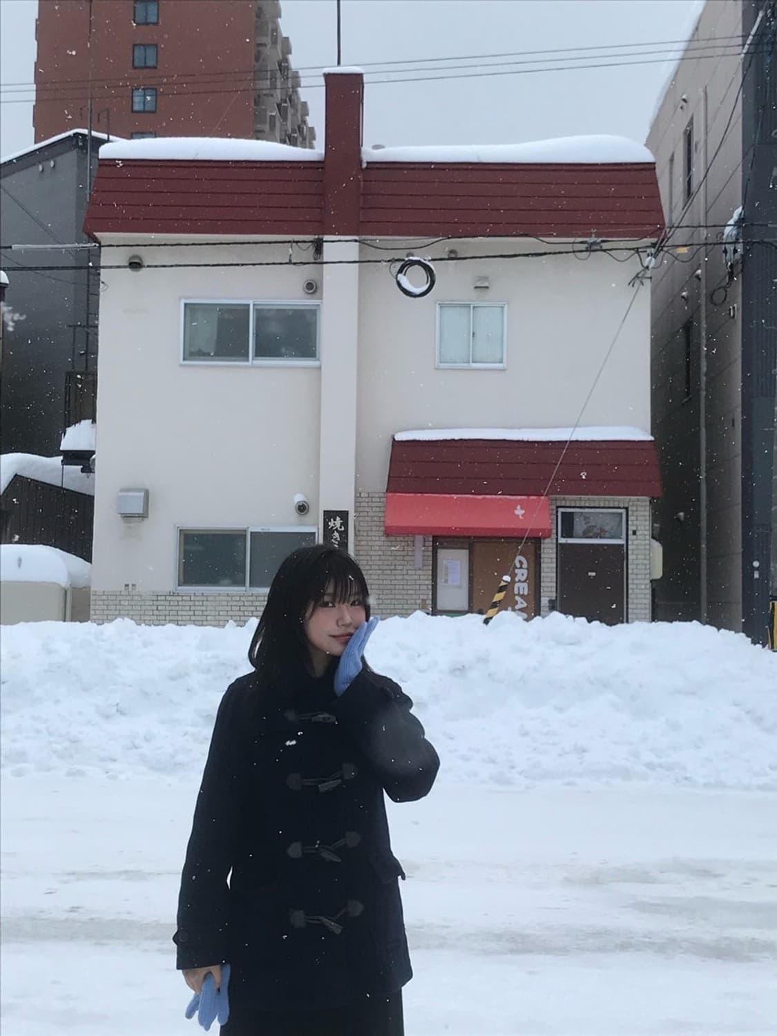 빈티지 네이비 떡볶이 코트 상품이미지2