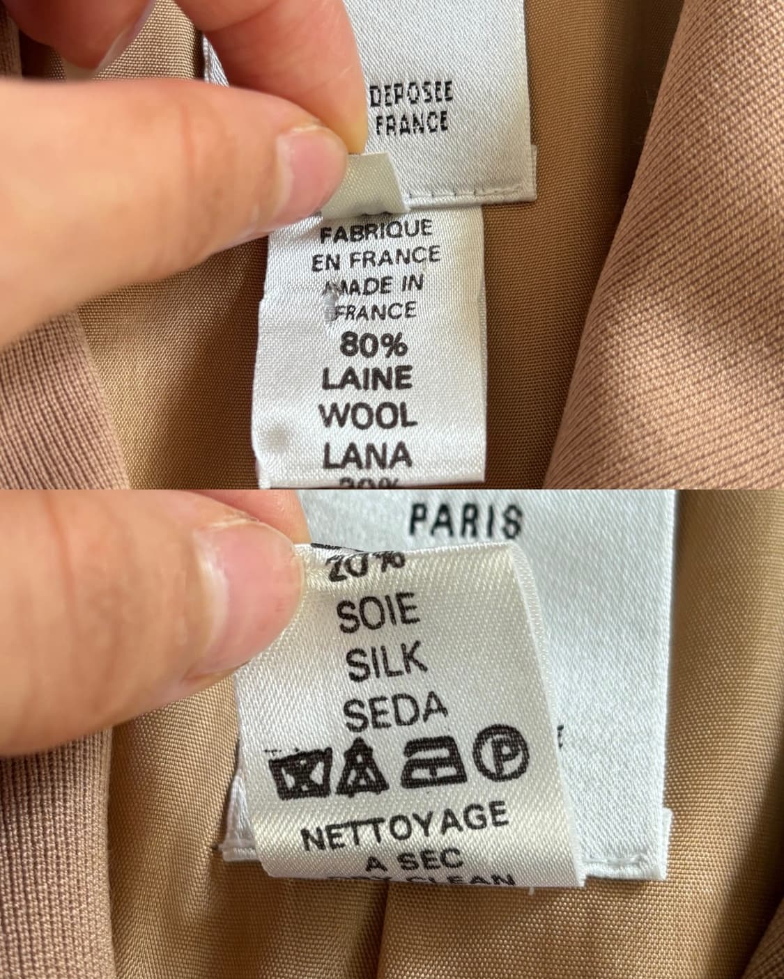 Celine 셀린느 핑크베이지 울 실크 혼방 블레이저 상품이미지8