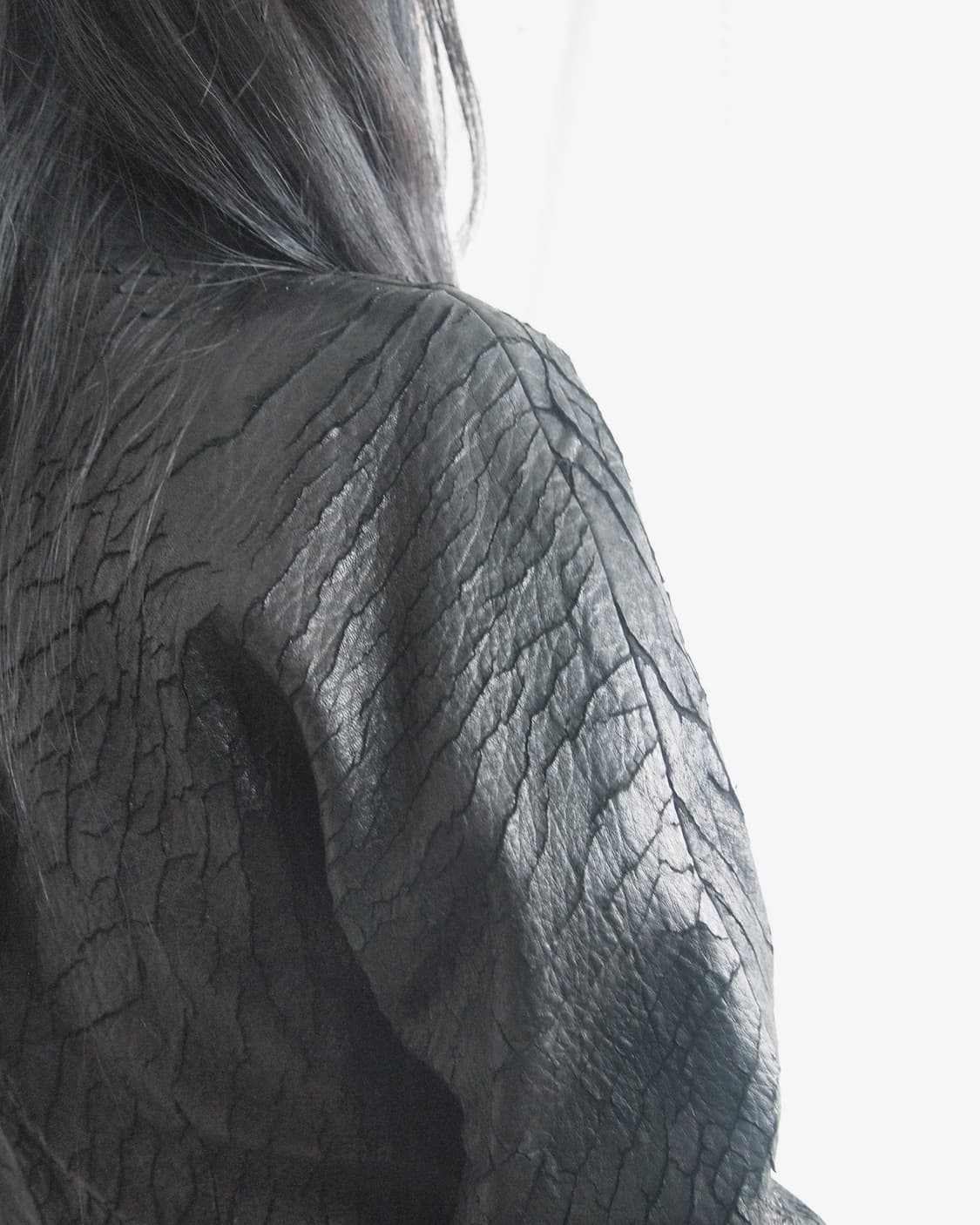 HAUTE 크랙레더 램스킨 아티저널 롱코트 상품이미지3