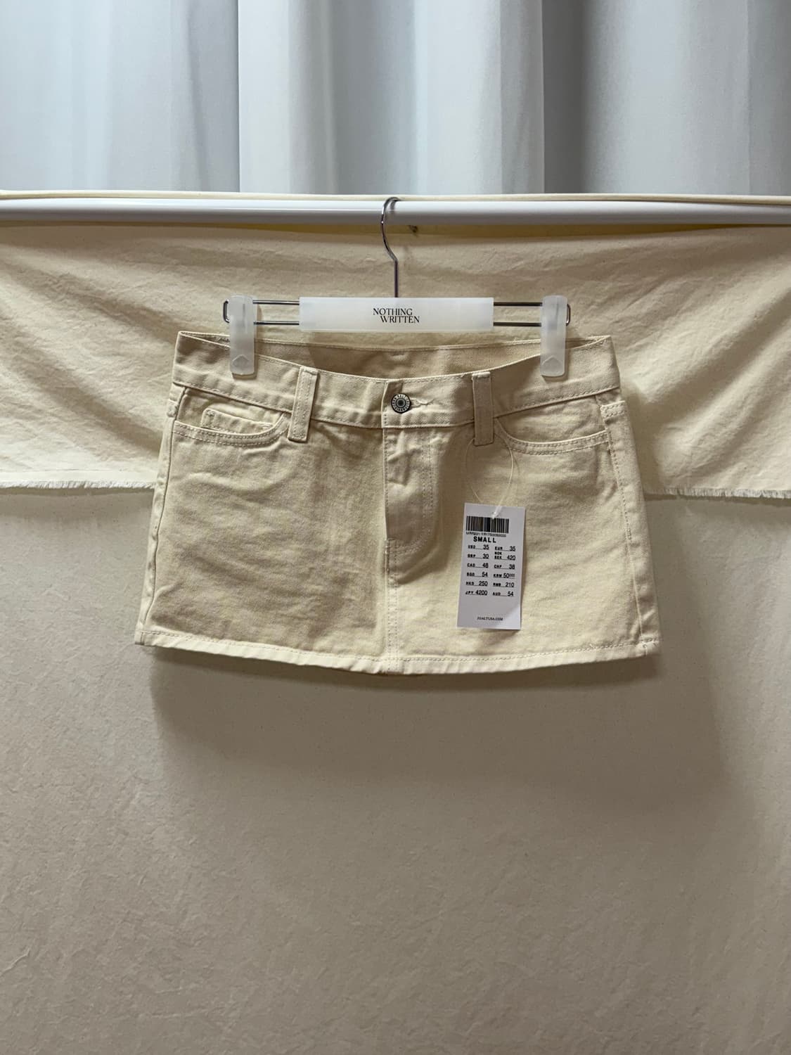 브랜디멜빌 코튼 미니스커트ivory 상품이미지1