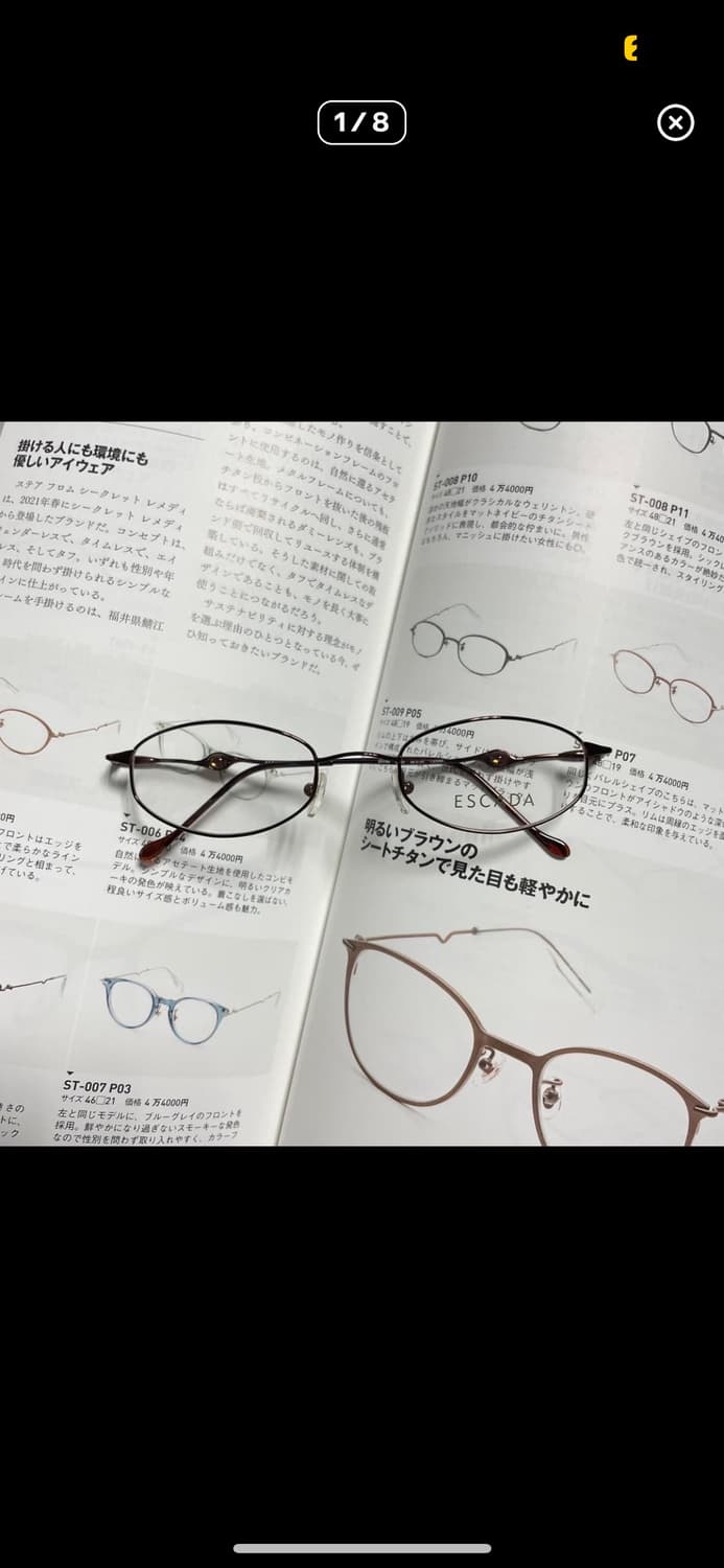 에스까다 에스카다 티타늄 브라운 안경 상품이미지1