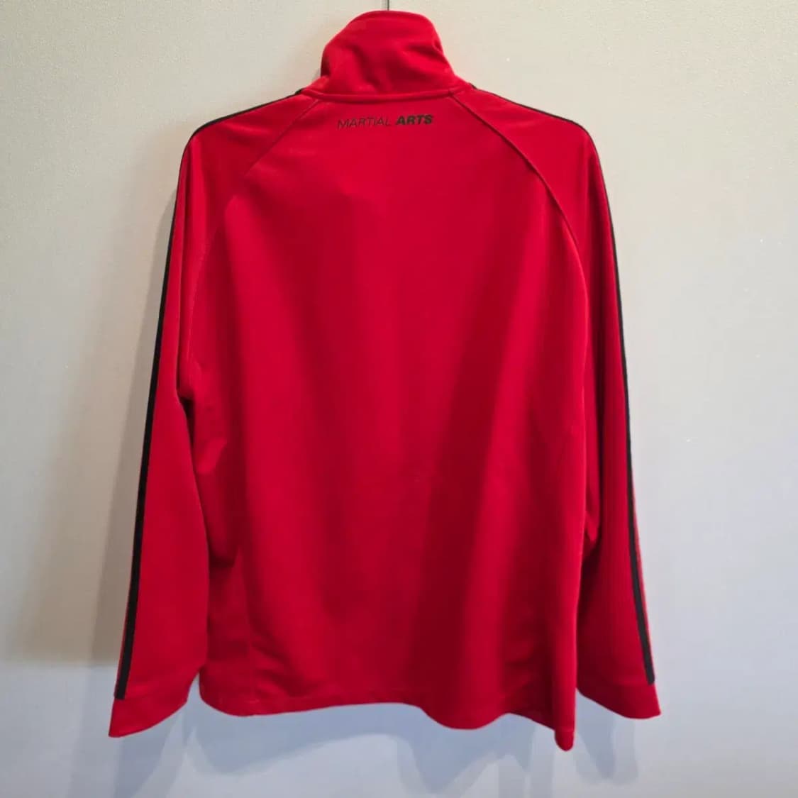 빨간색 아디다스 삼선 트랙탑 XL 상품이미지4