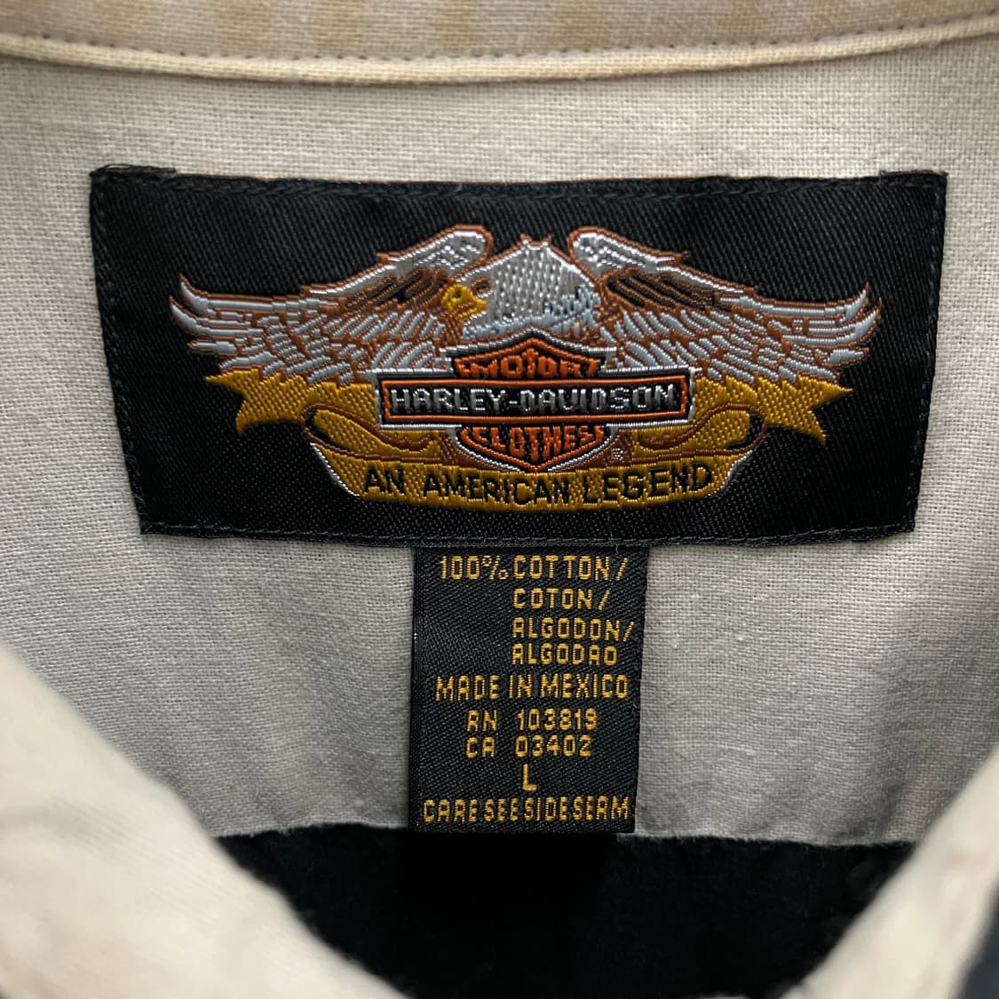 할리데이비슨 블랙 로고 코튼 셔츠 L 상품이미지3