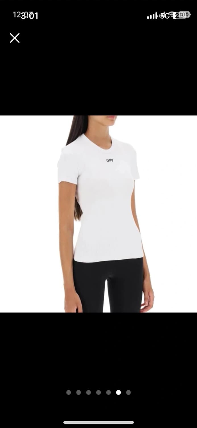 오프화이트 여성 반팔 티셔츠  상품이미지2