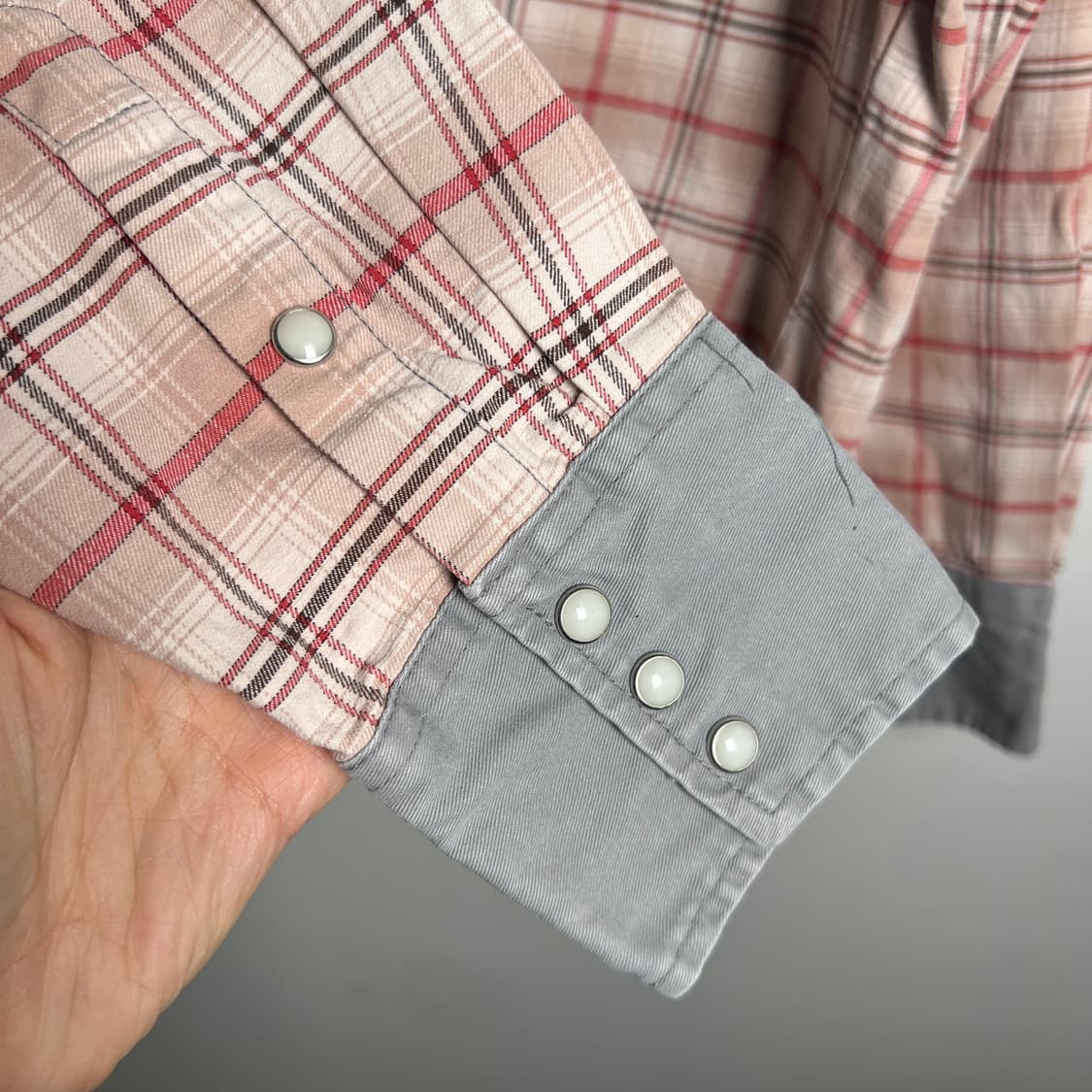 랭글러 포켓 디테일 웨스턴 체크 셔츠  상품이미지7