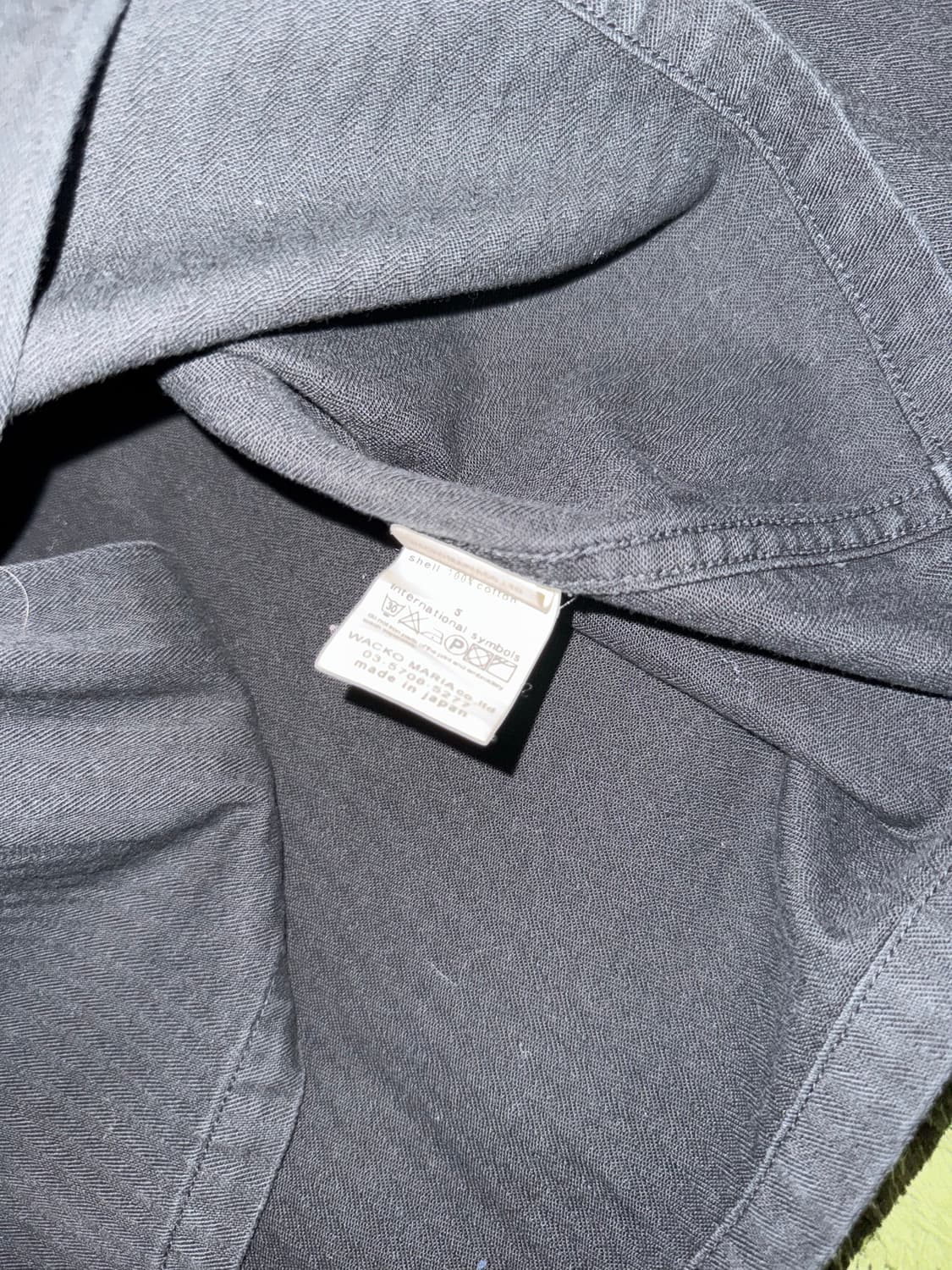 [S] WACKO MARIA 와코마리아 해링본 포켓 셔츠 블랙 상품이미지6