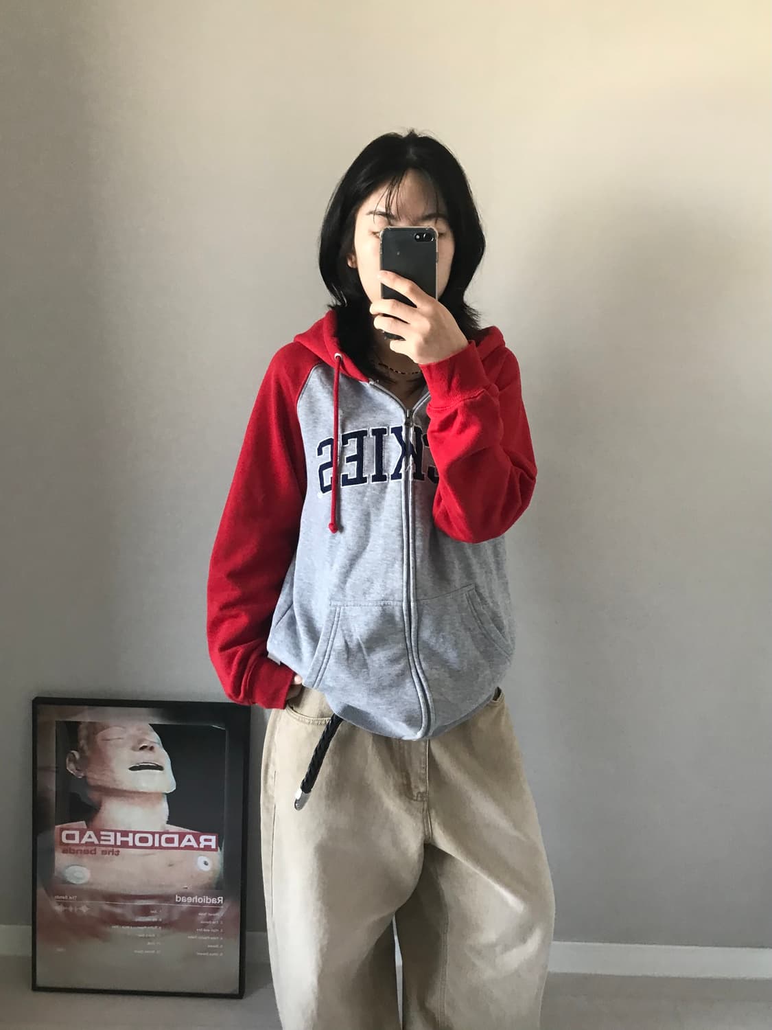 디키즈 중앙로고 나그랑패턴 후드집업 상품이미지3