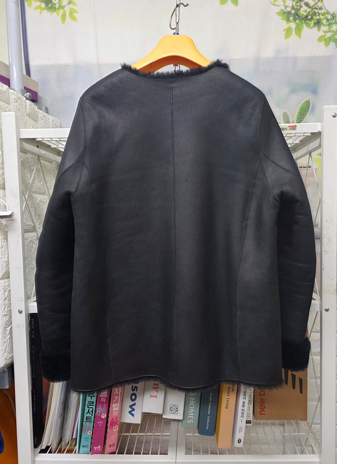 로보 여성 양면무스탕 슬림55 양가죽 양털 리버시블 무스탕 AD36 상품이미지5