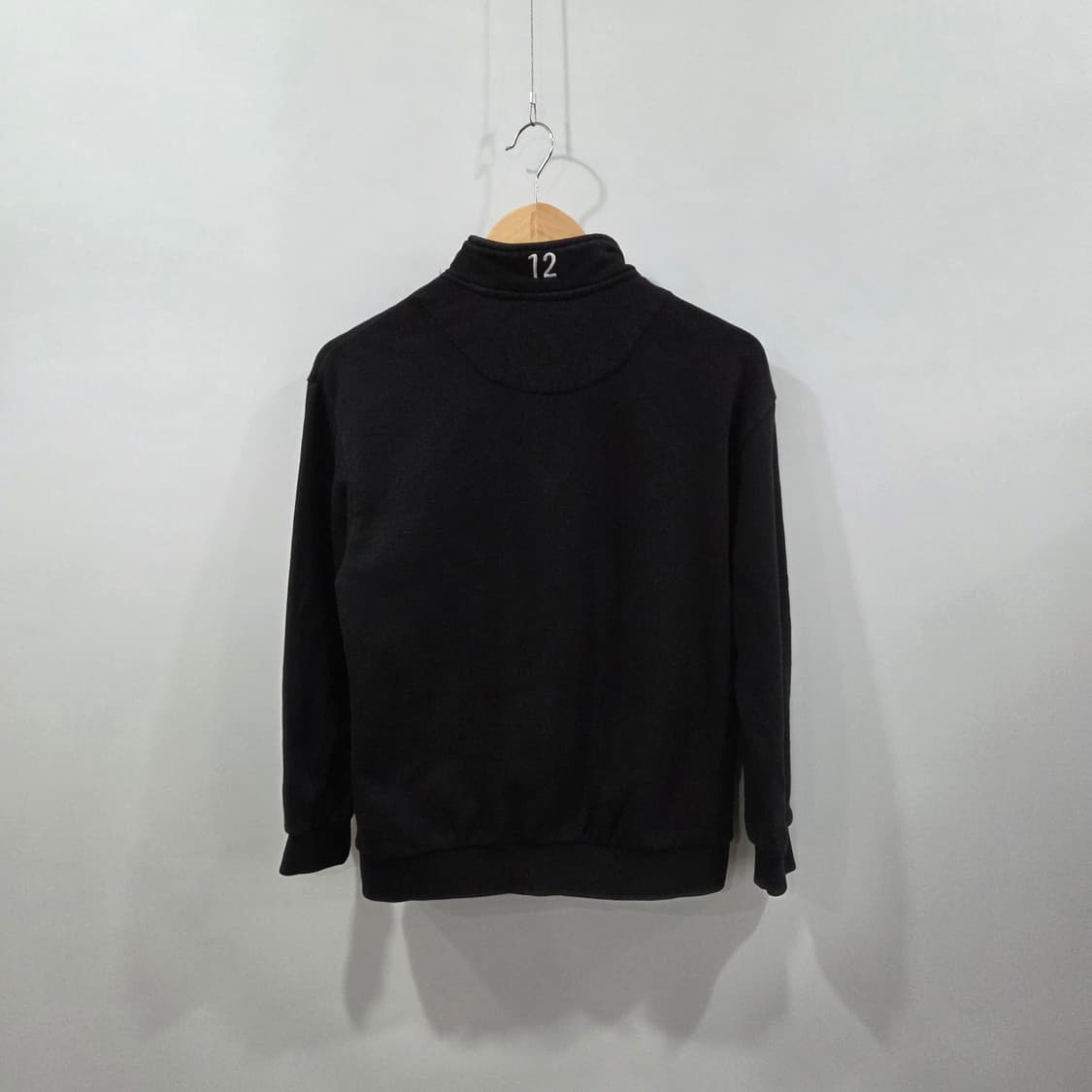 아이스비스킷 하프집업 블랙 스웻셔츠 155 상품이미지5