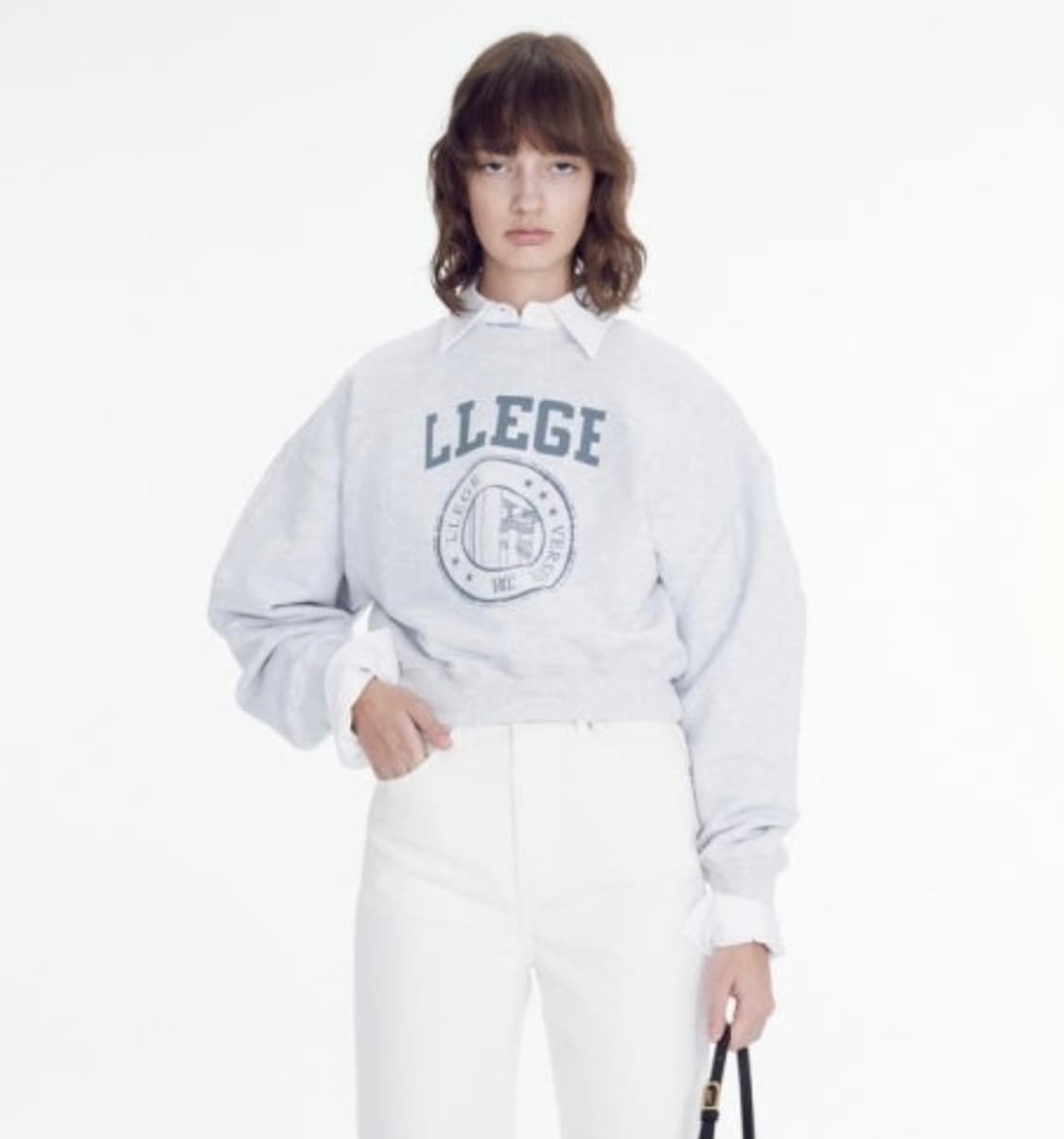 렉토 크롭 맨투맨 상품이미지1