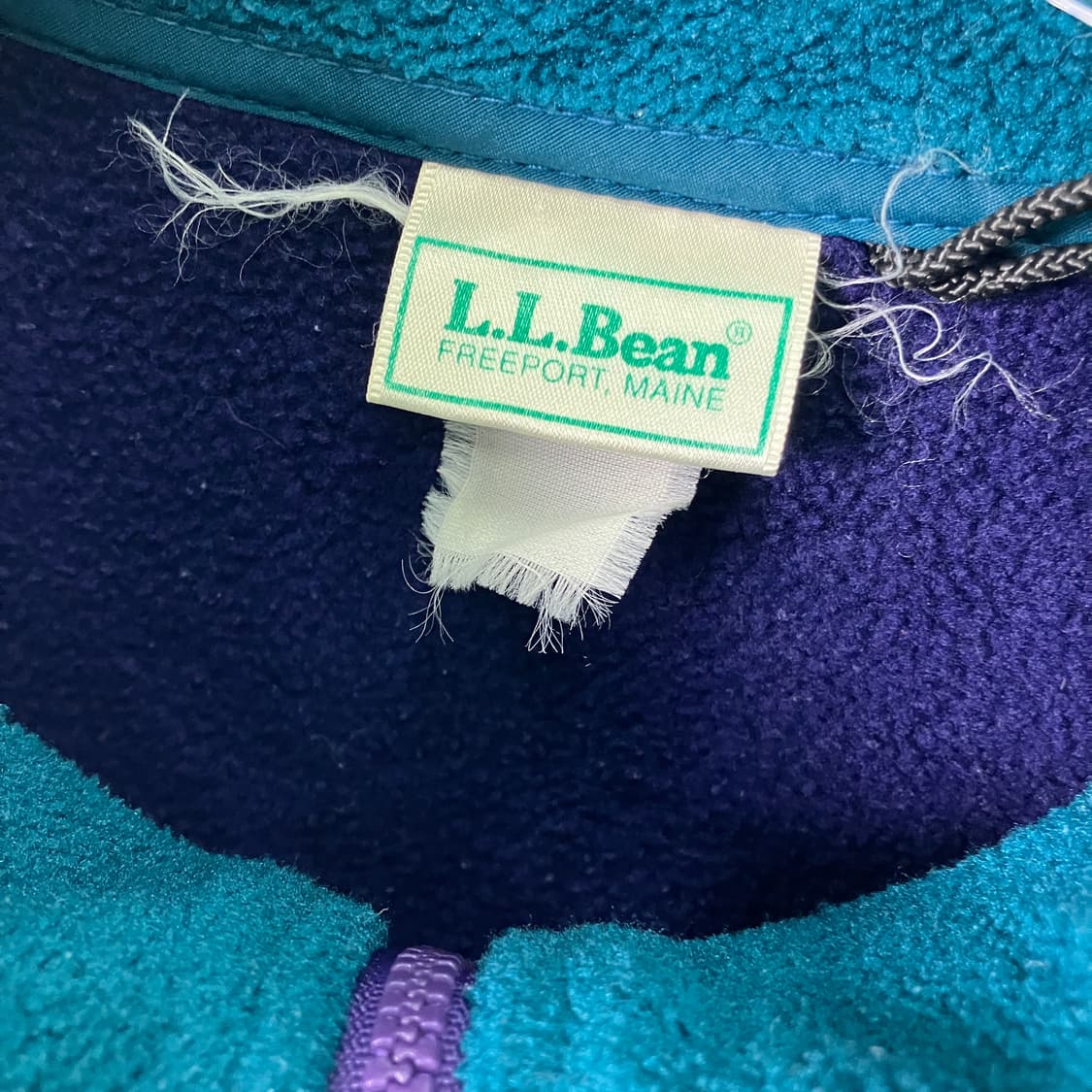 90's 엘엘빈 딥파일 플리스 반집업 티셔츠 상품이미지3