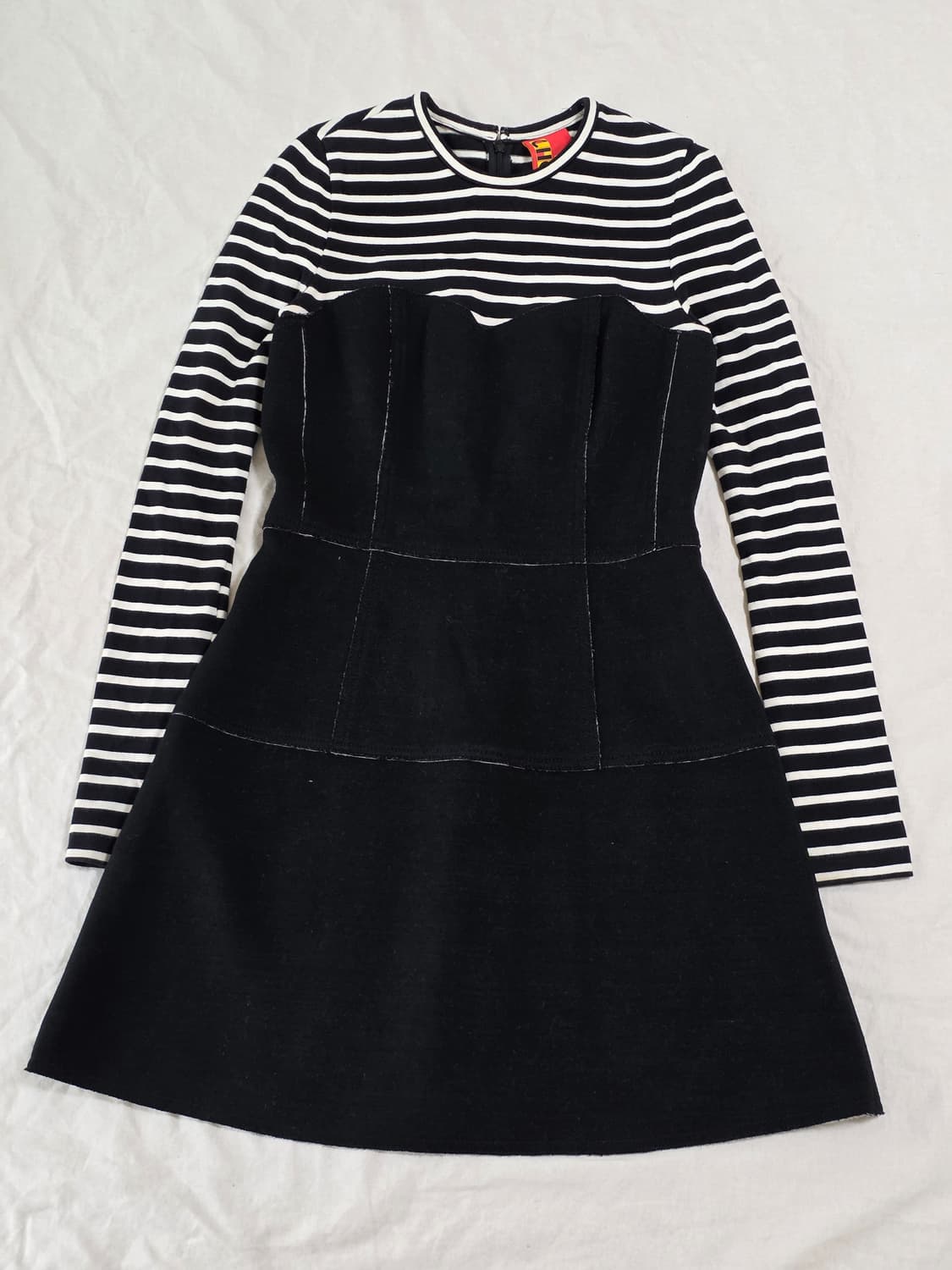 LUCKY CHOUETTE 럭키슈에뜨 스트라이프 레이어드 원피스 상품이미지4