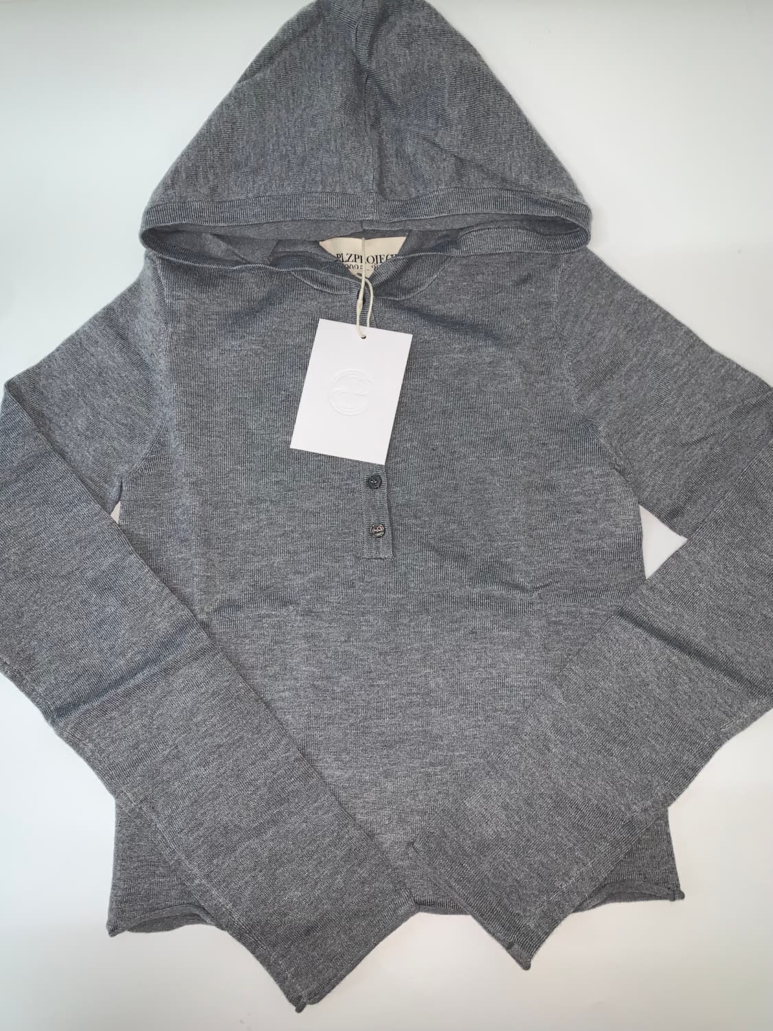 OPEN HOOD KNIT, HEATHER GRAY 상품이미지7
